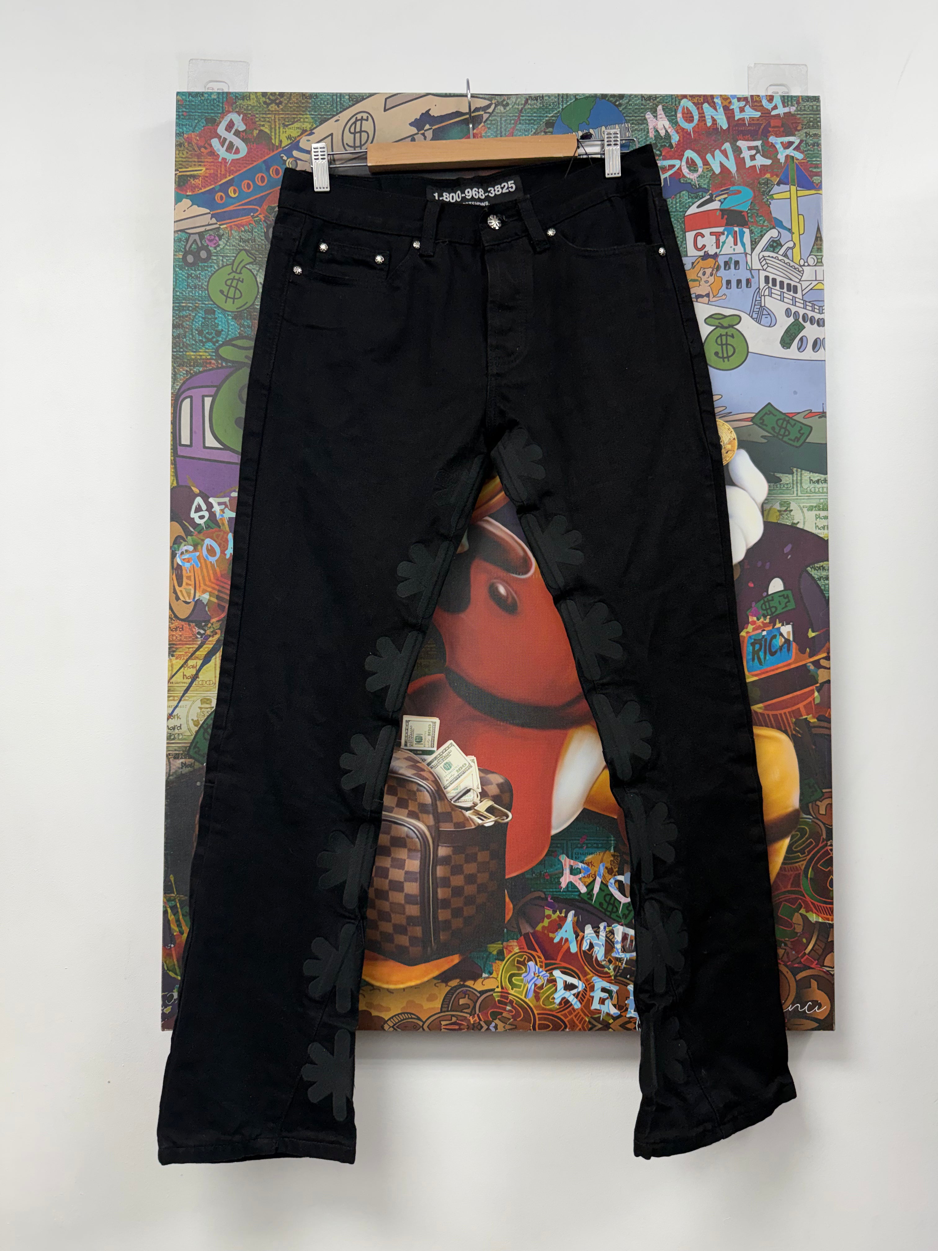 LOST SHDWS Black Tonal Star Jeans