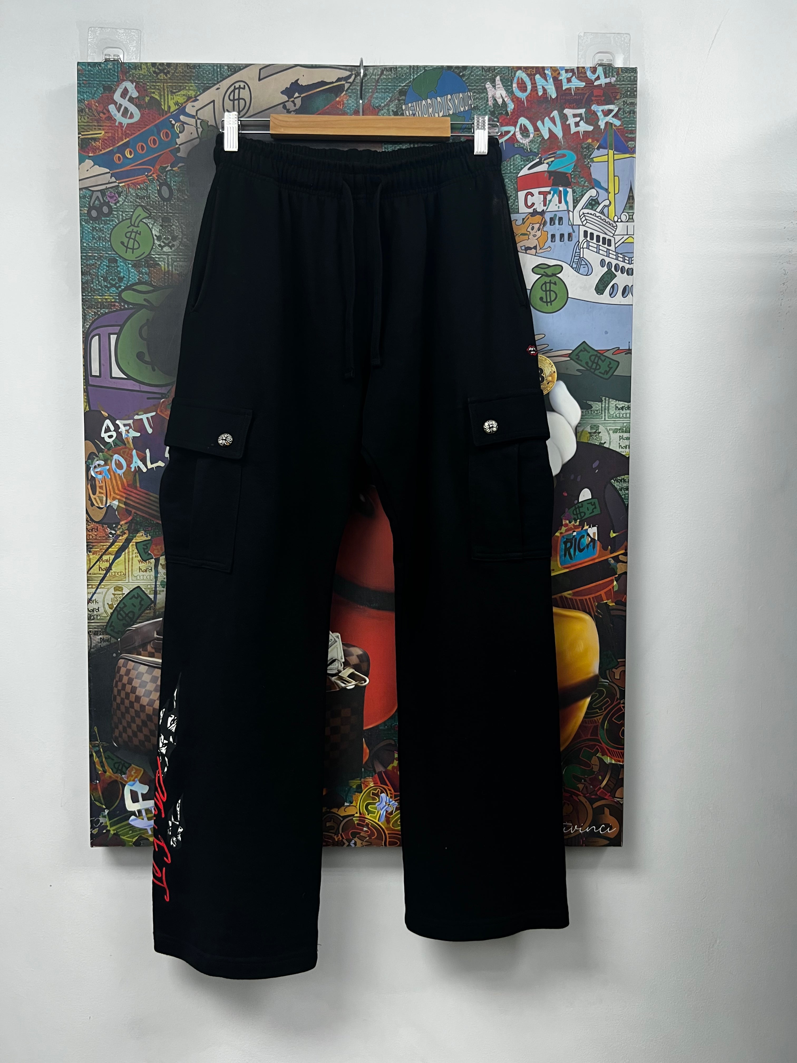 Chrome  Hearts Matty Boy Black Stay Fast Sweats