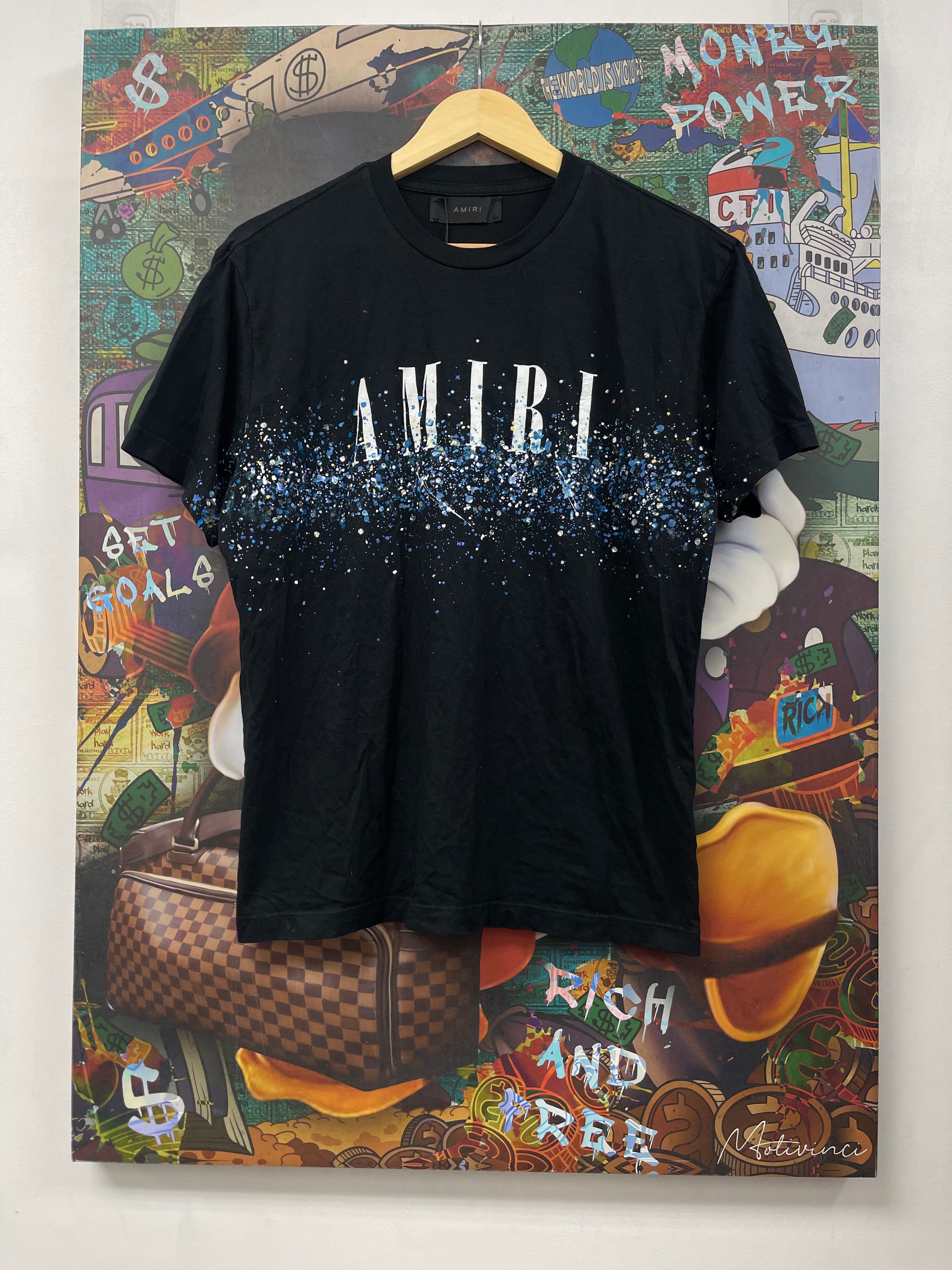Amiri Crystal Splatter Tee