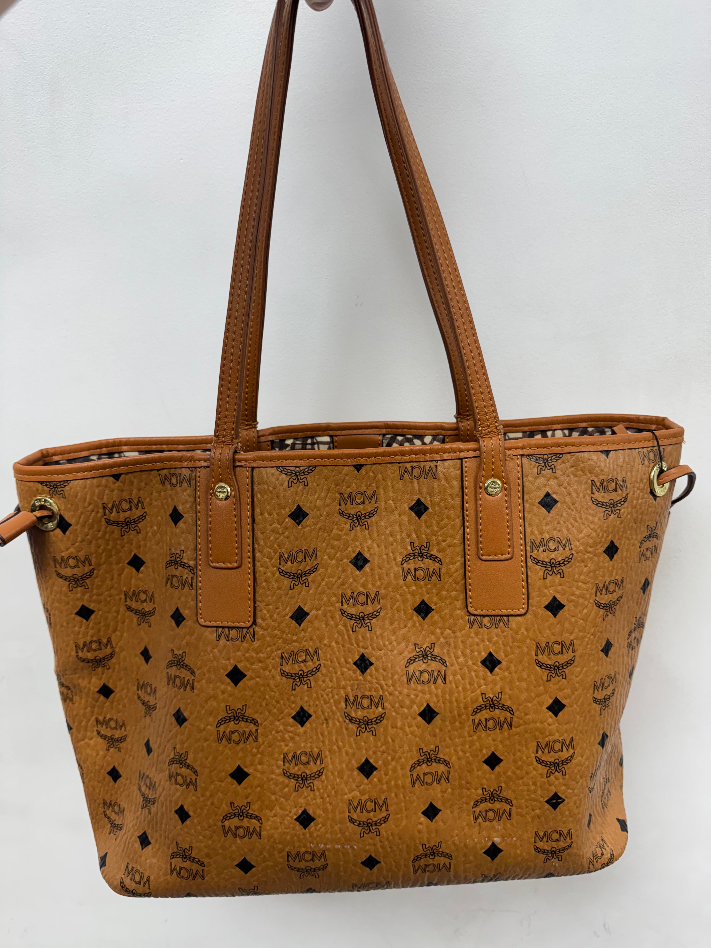 MCM Brown Monogram Tote Bag