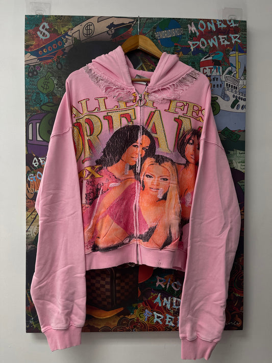 Vale Dreams Pink And Gold Destiny Zip New With Tags