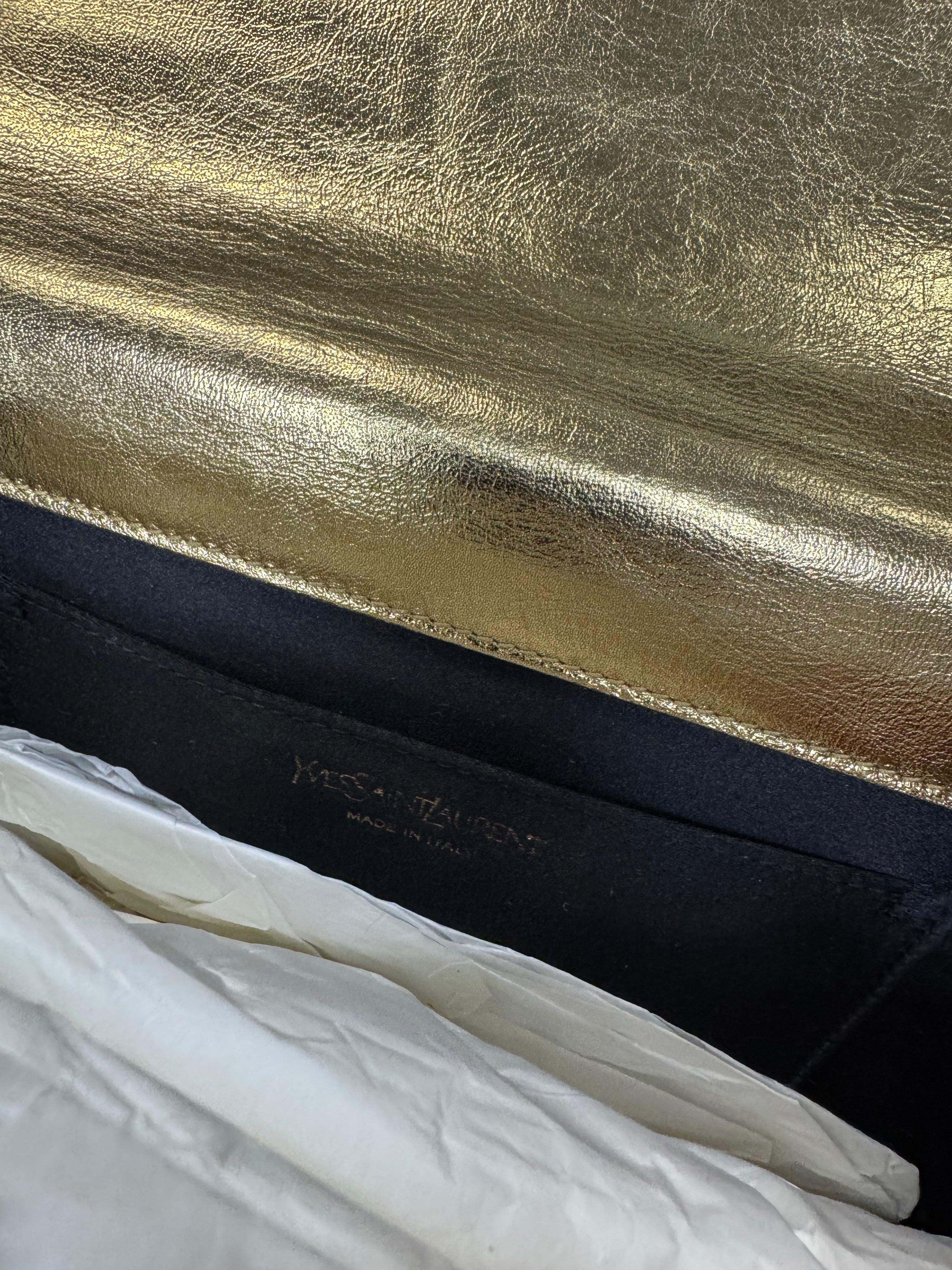 YSL Gold Clutch Bag