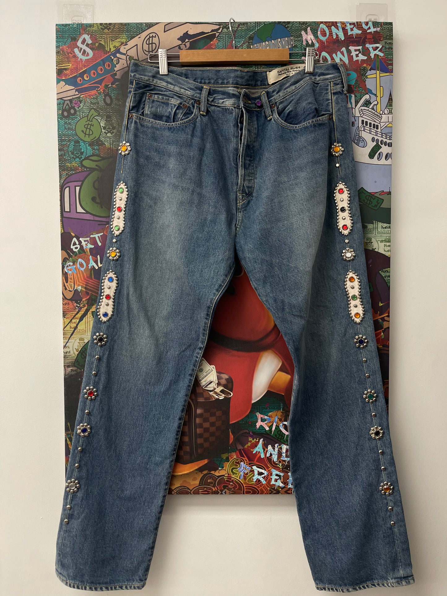 Kapital Light Wash Studded Jeans Used