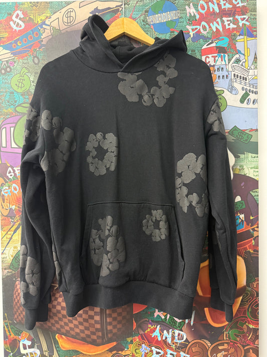 Denim Tears Hoodie Black Mono Lightly Worn