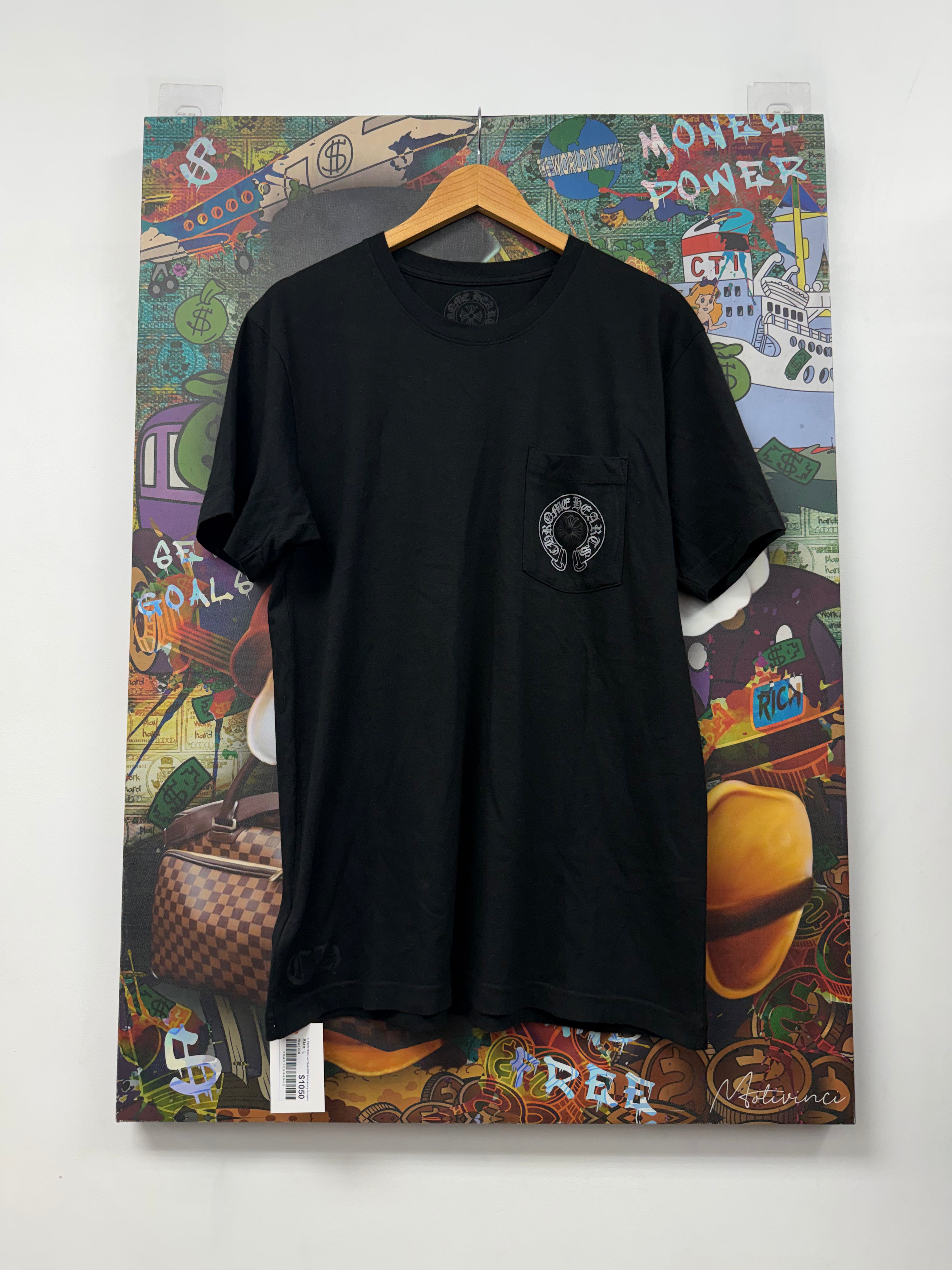 Chrome  Hearts Black Las Vegas 20th Anniversary Horseshoe Tee