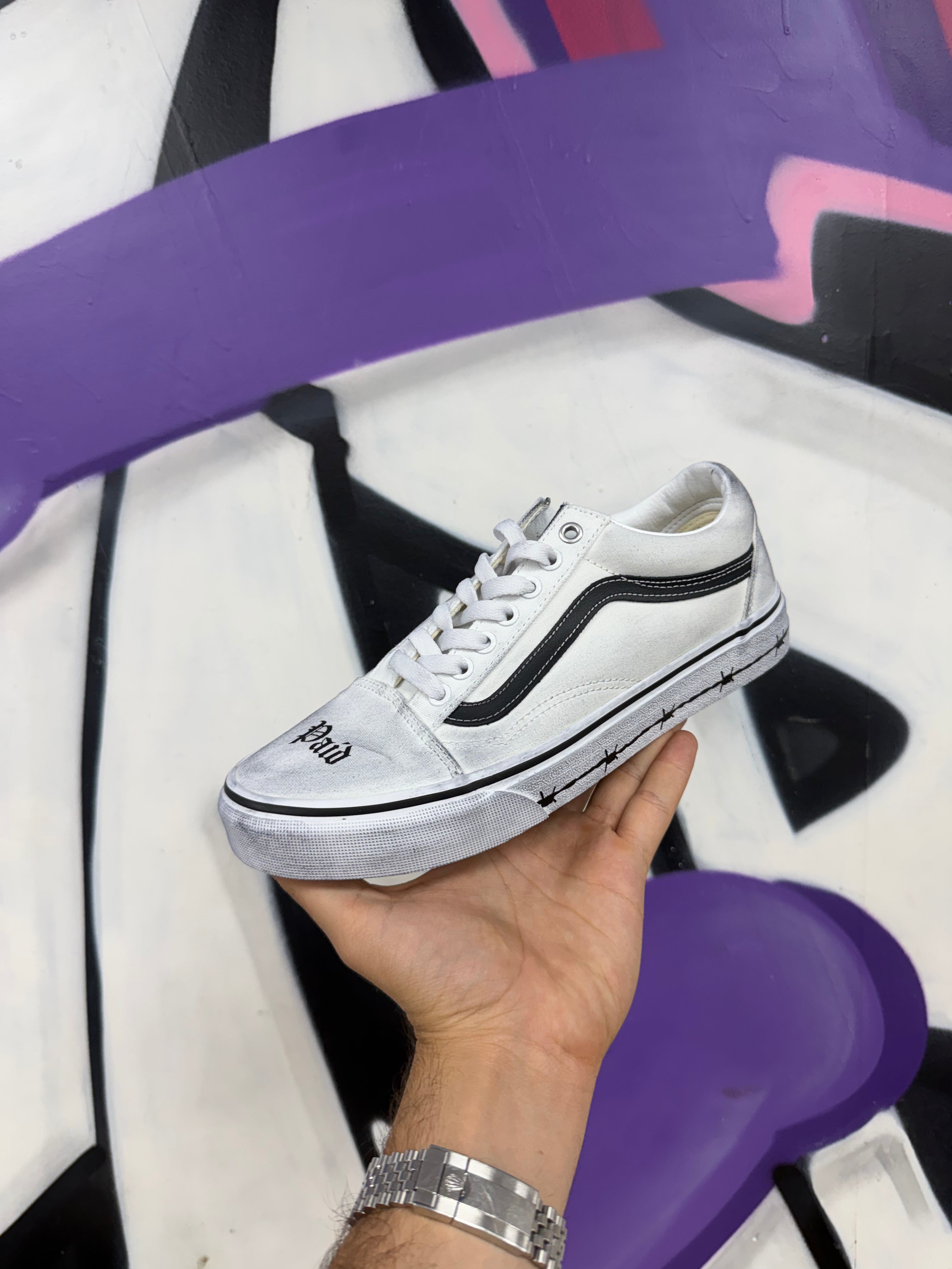 Vans x Travis Barker White Black Sneakers