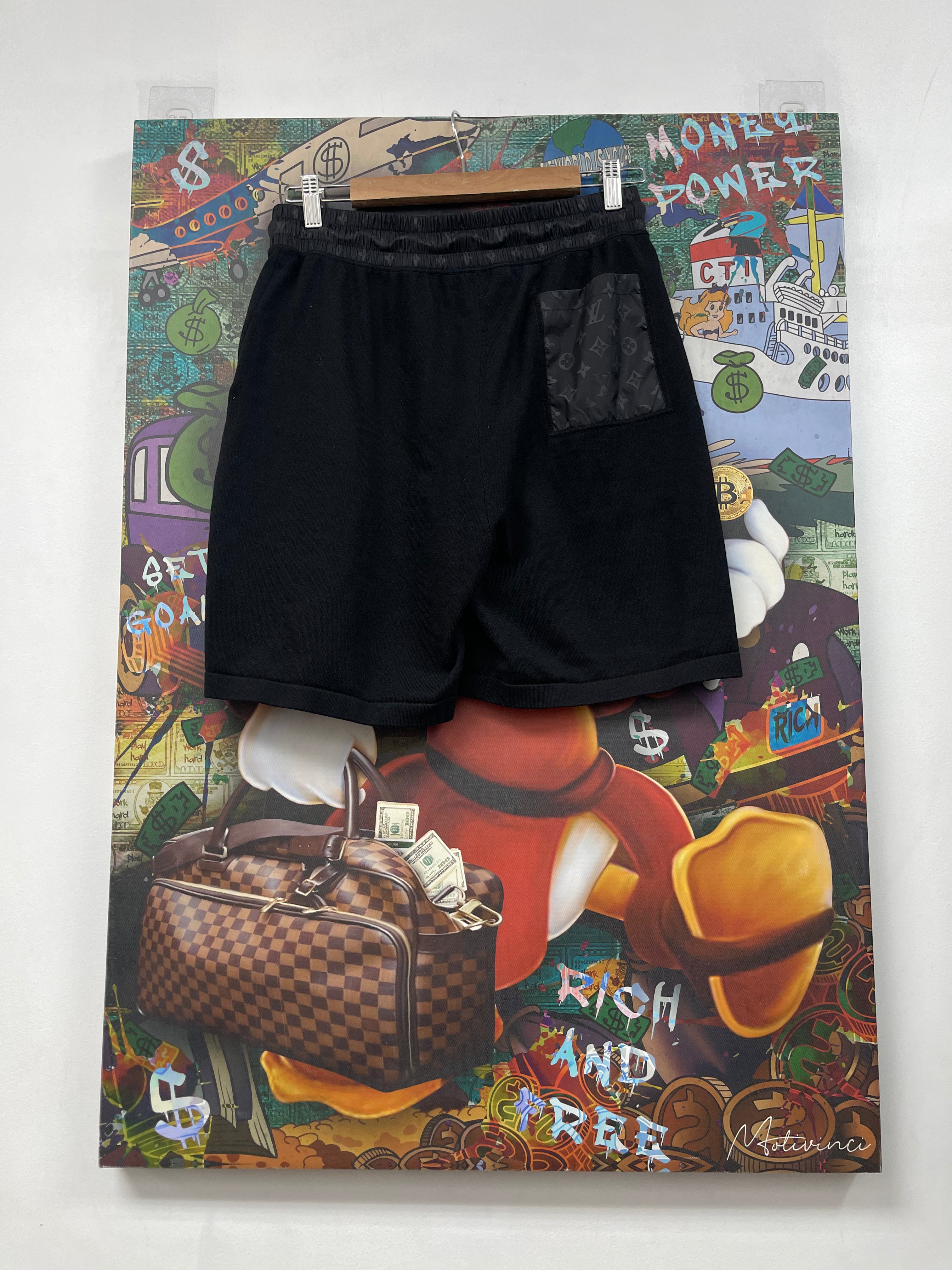 Louis Vuitton Black Nylon Monogram Shorts