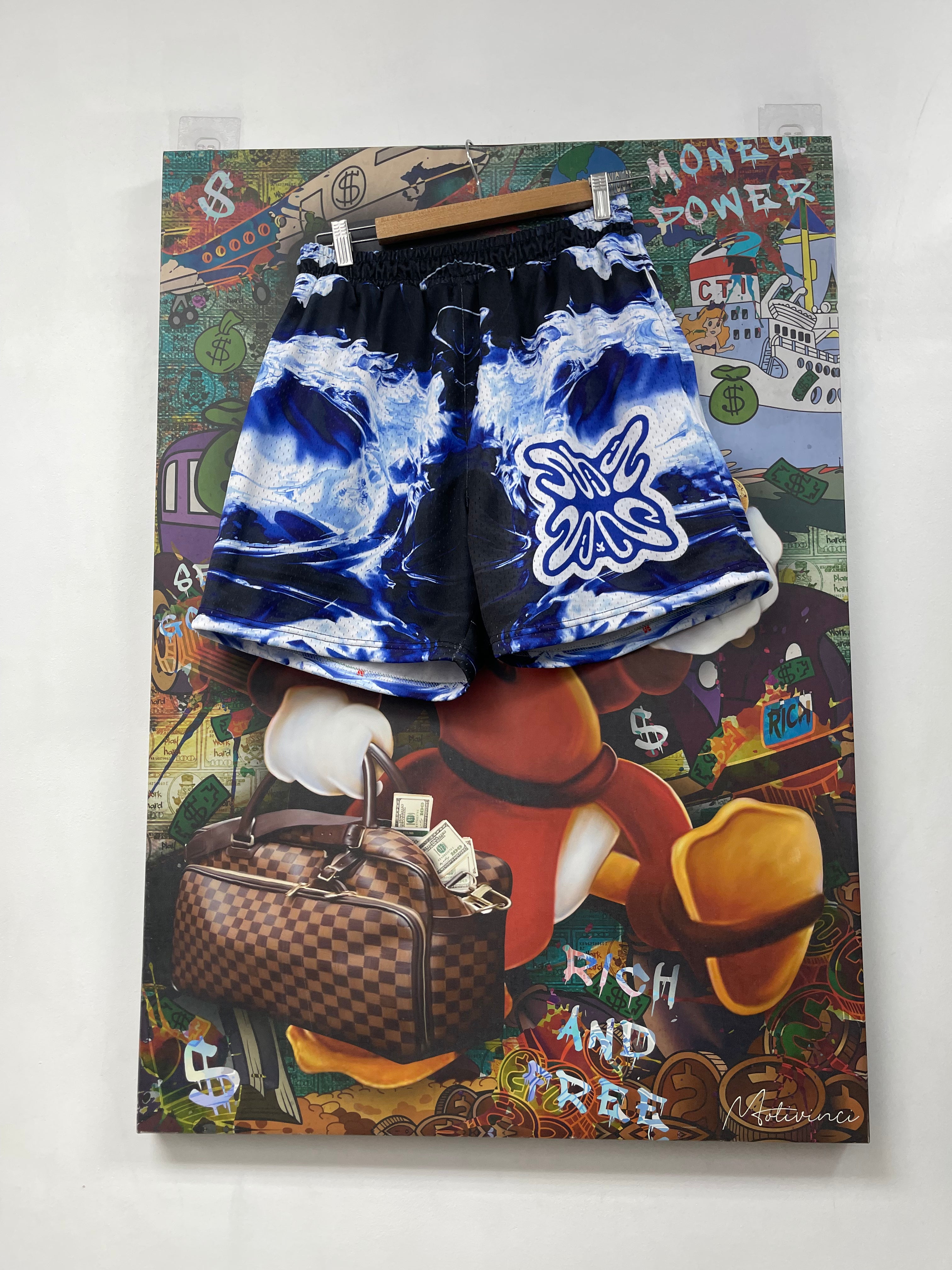 SB Studios Blue White Shorts