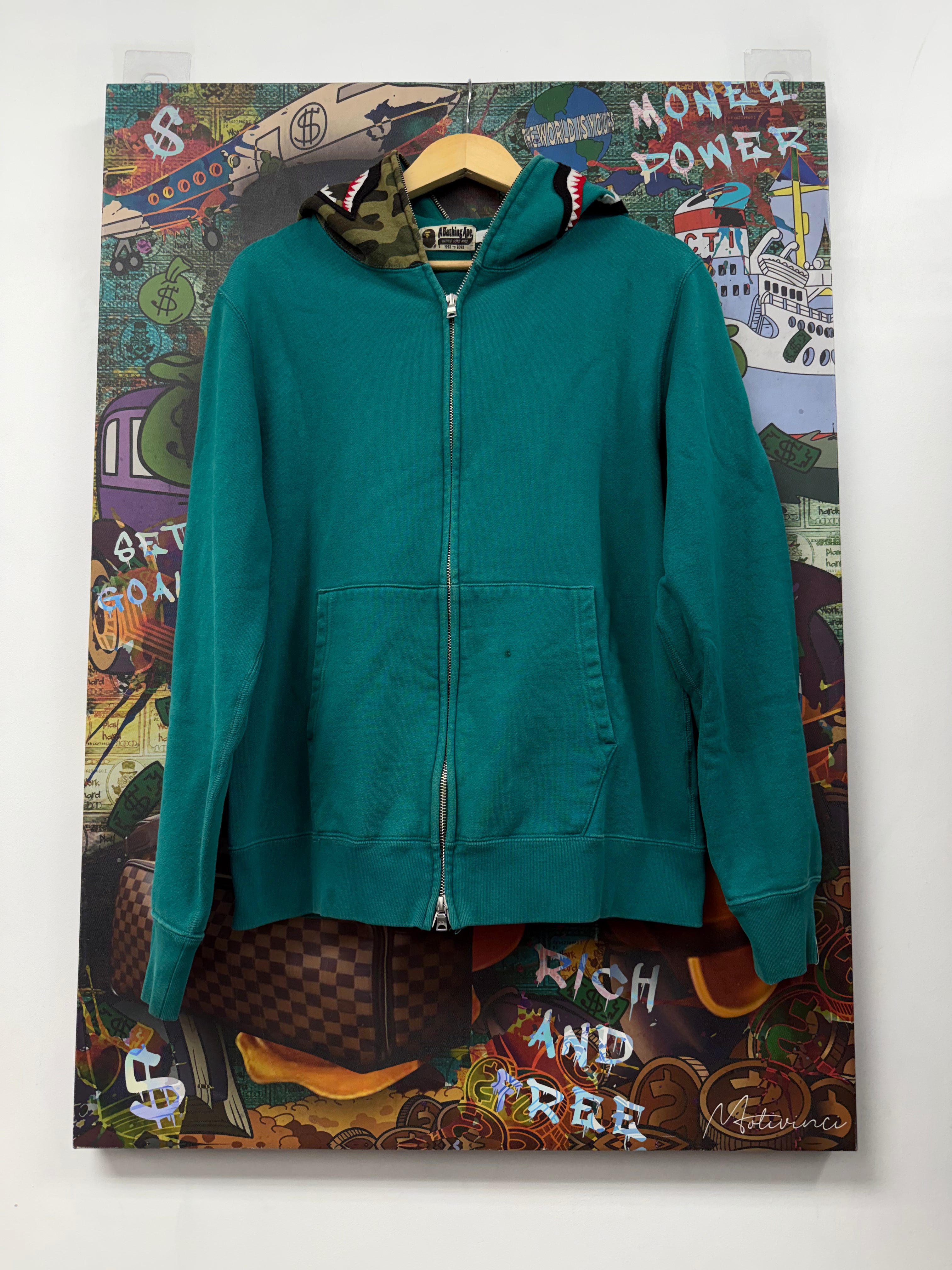 BAPE Teal Tiger Zip Up