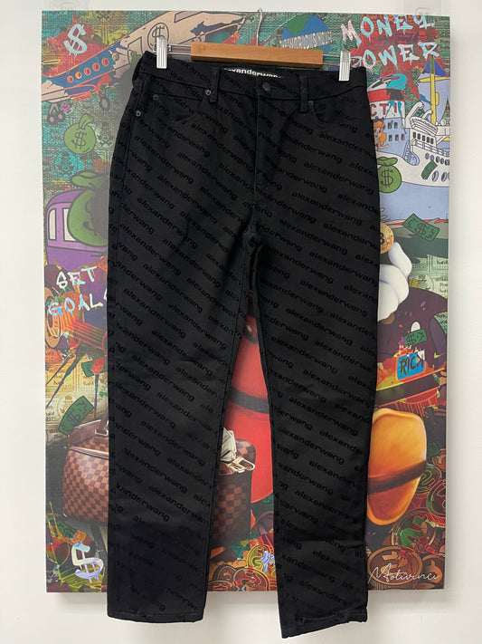 Alexander McQueen Black Allover Jeans Used