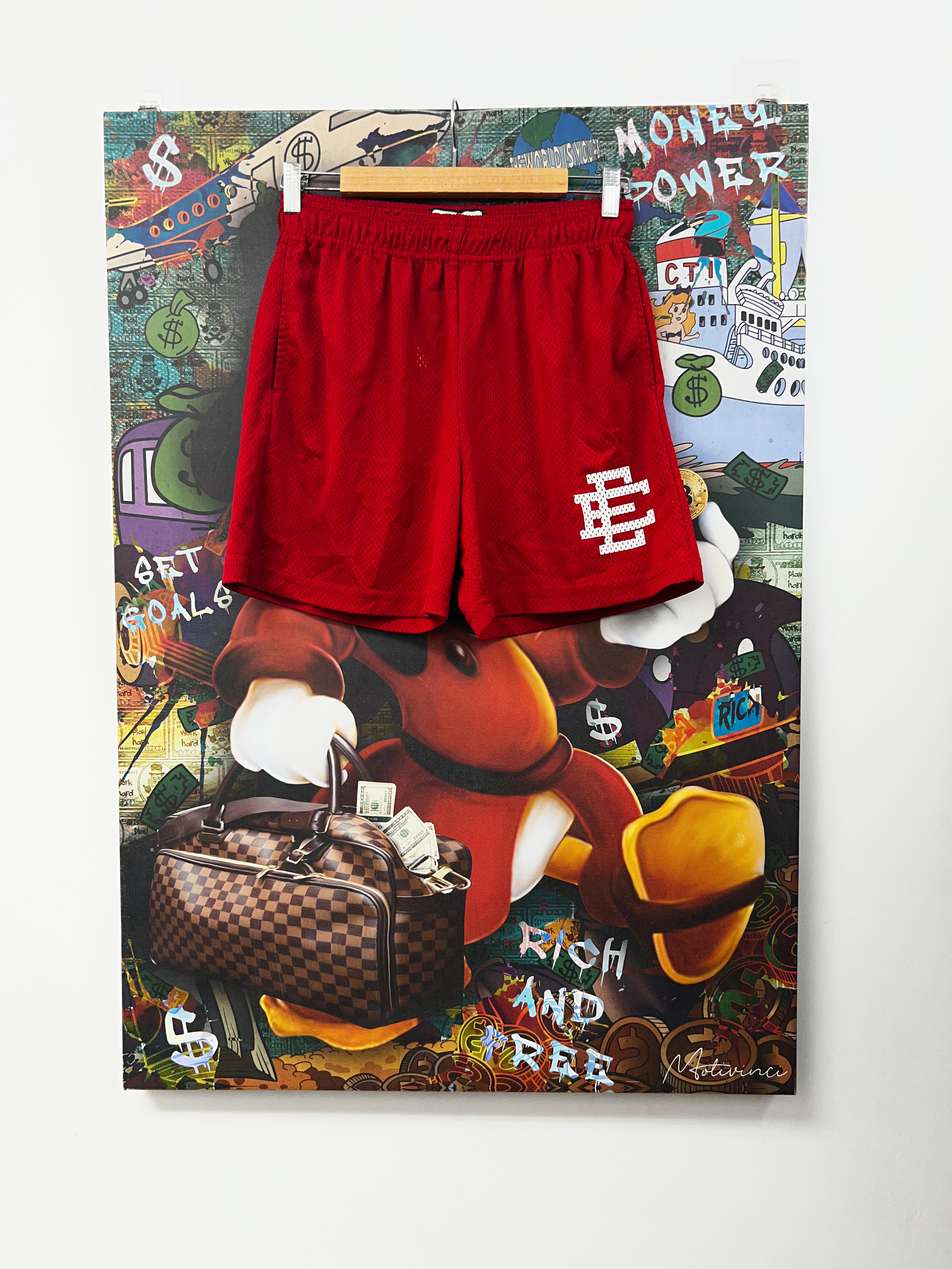 Eric Emanuel Red White Basics Shorts