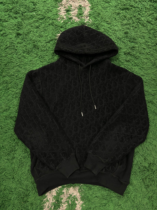 Dior Towel Hoodie Black Used Small