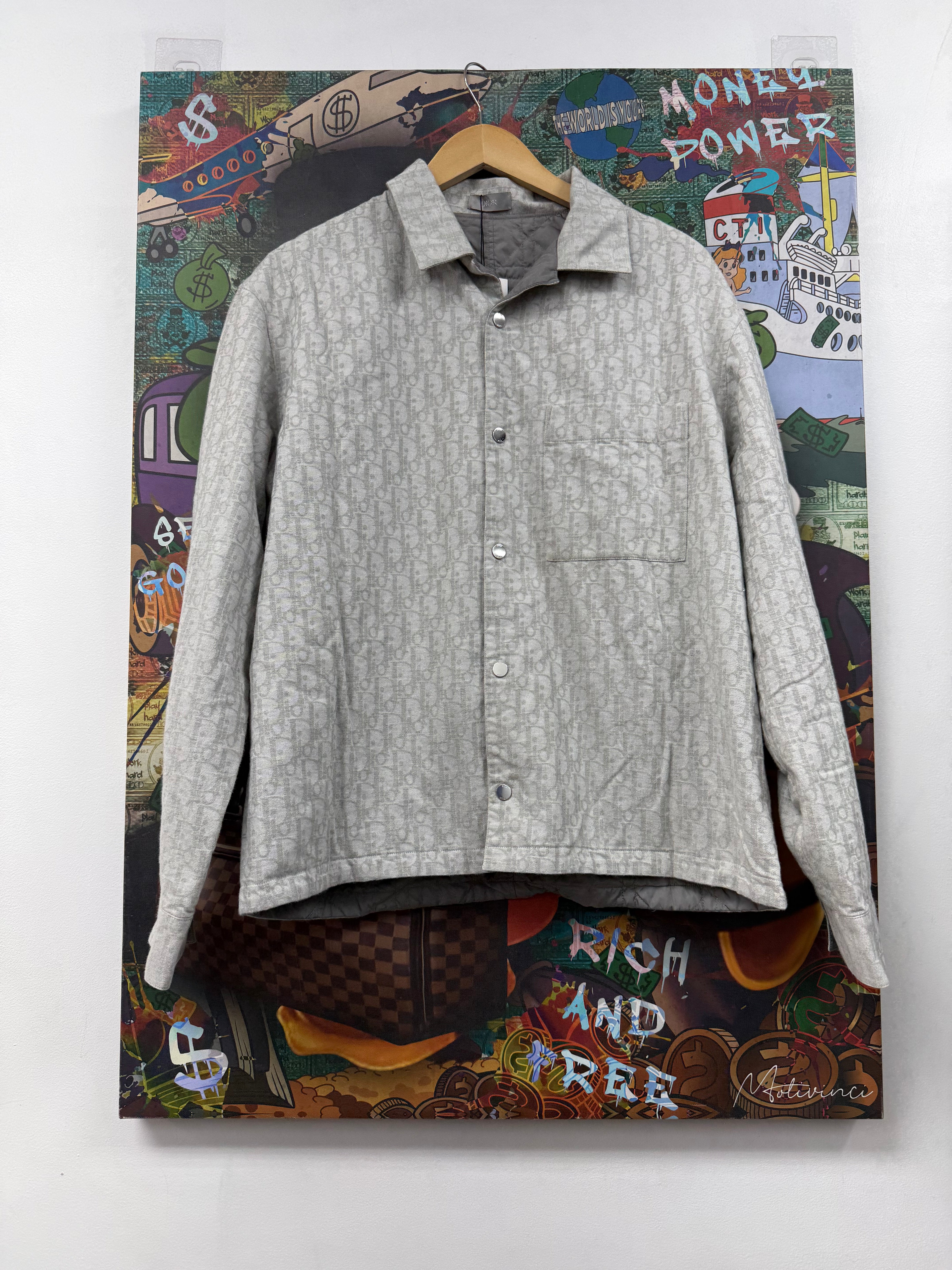 Dior Grey Obliqued Denim Jacket
