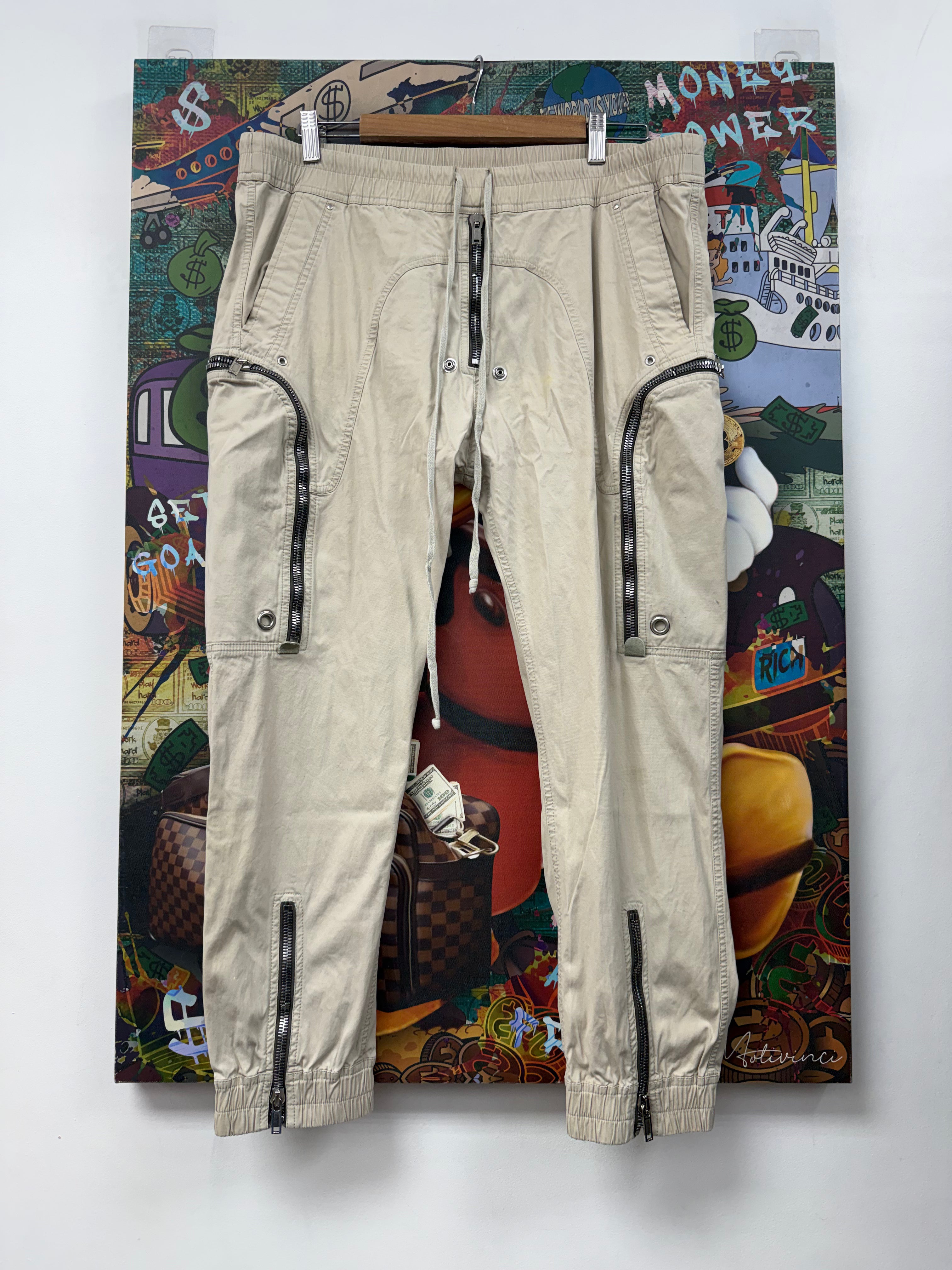 Rick Owens Tan Bauhaus Cargo Pants