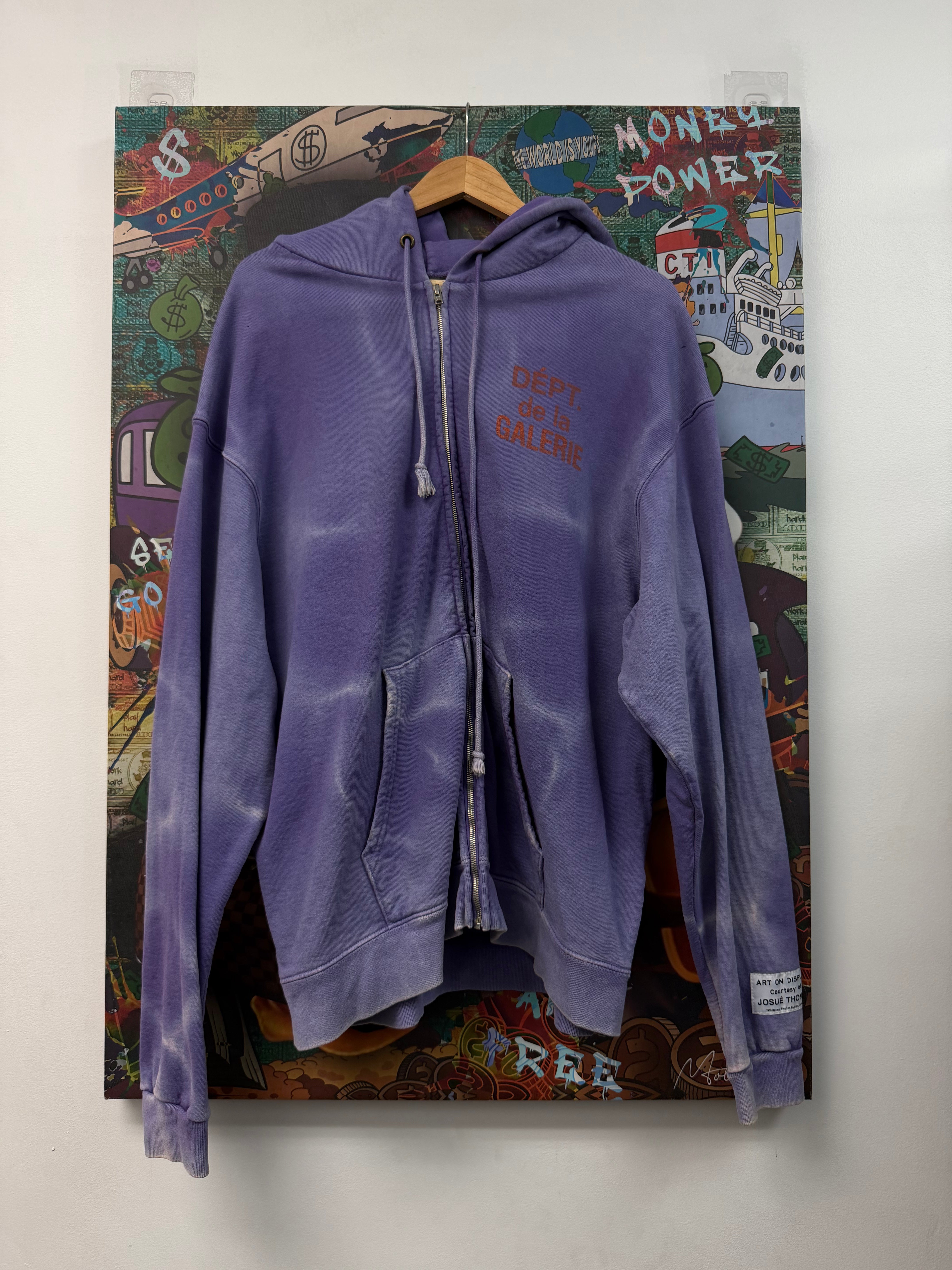 Gallery Dept Purple Sunfade Zip Up Hoodie