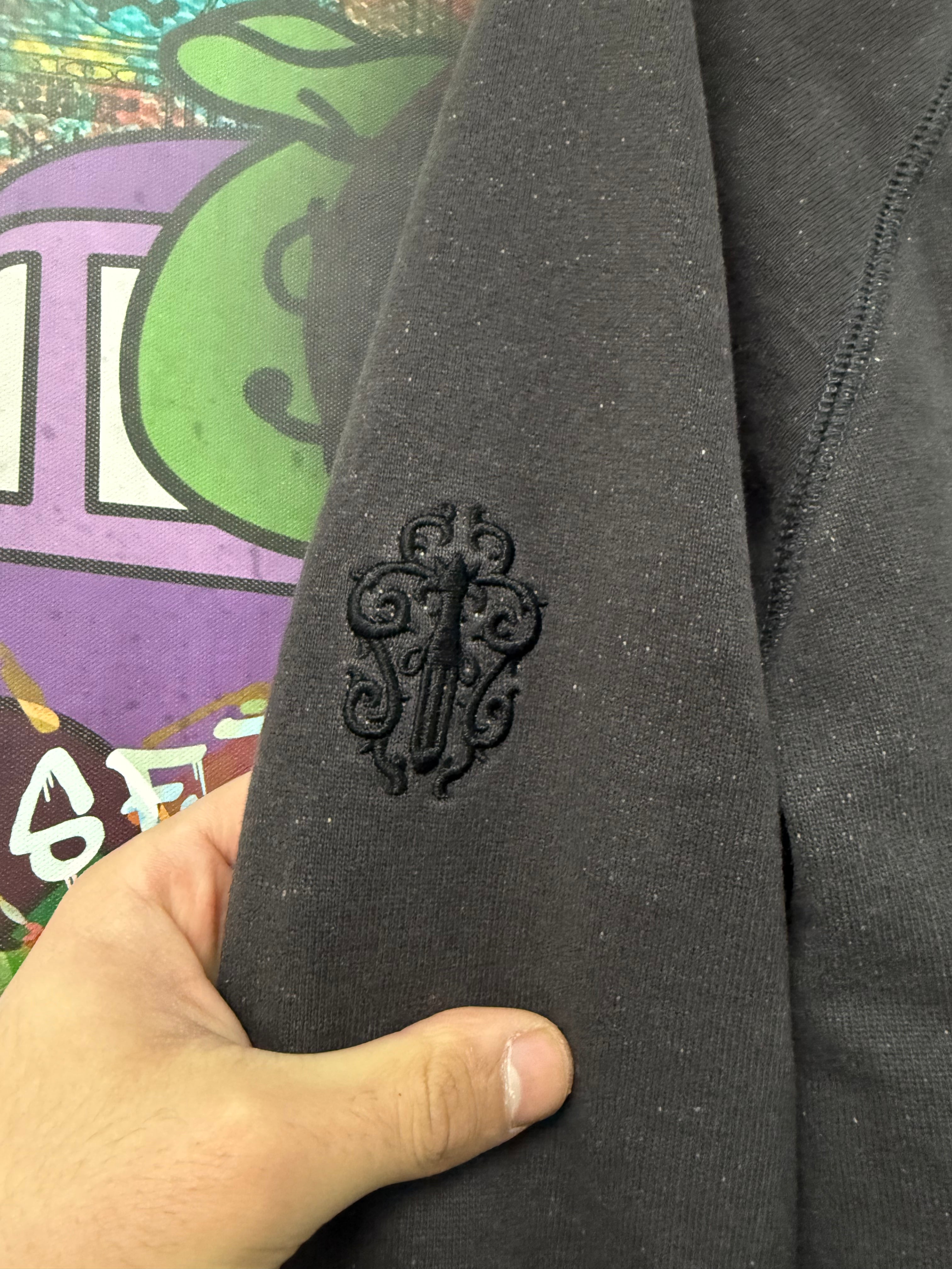 Chrome Hearts Black Wash Vertical Logo Y-Not Zip Up