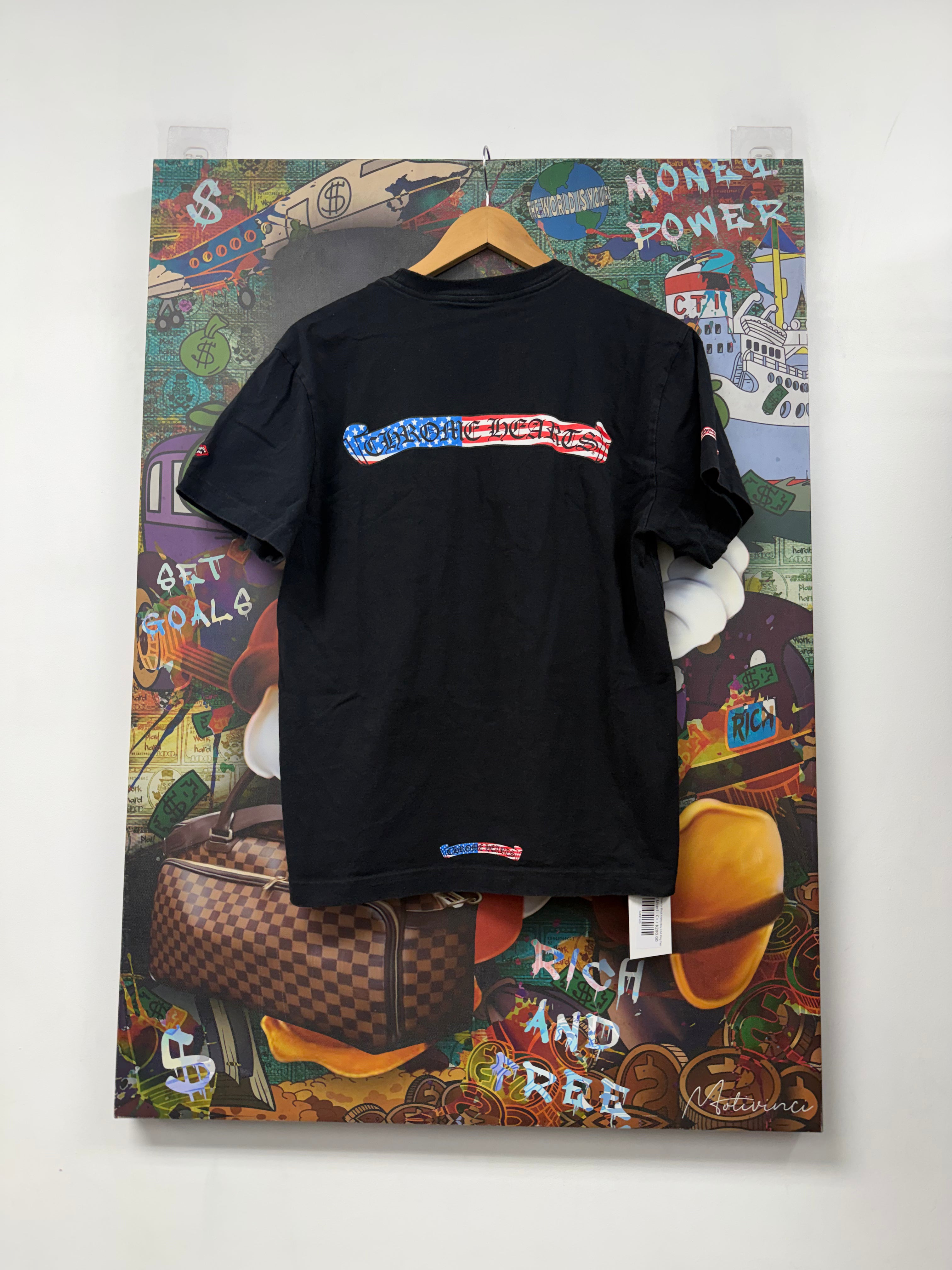 Chrome  Hearts Black Matty Boy USA Flag Tee