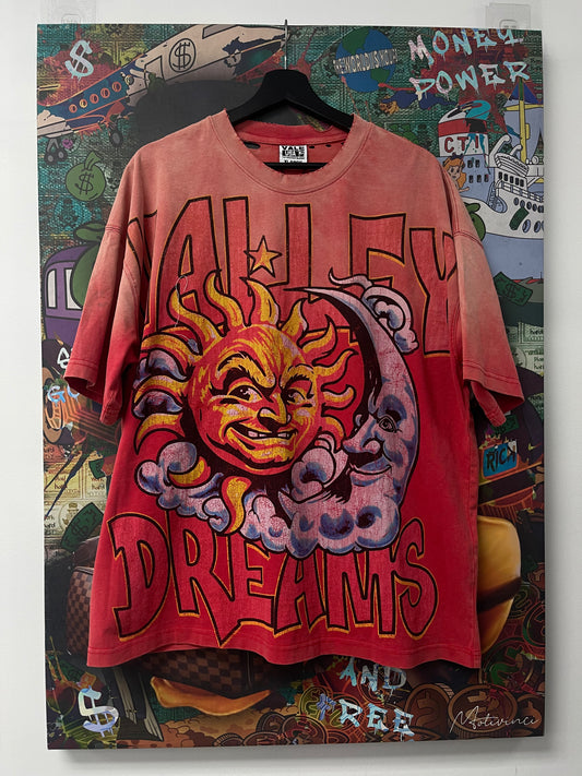 VALE Dreams Moon n Sun Tee Red New With Tags