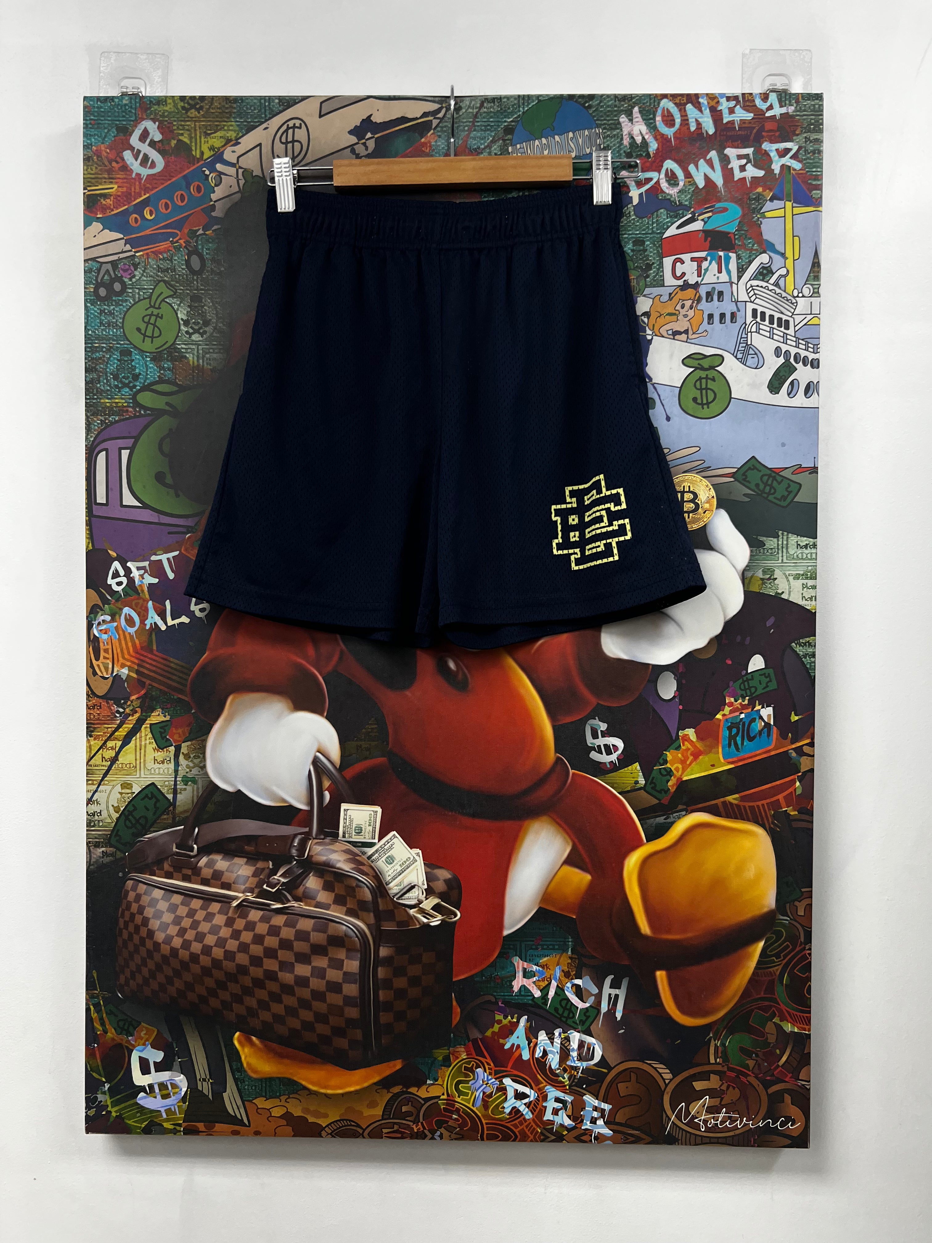 Eric Emanuel Navy Cream Basics Shorts
