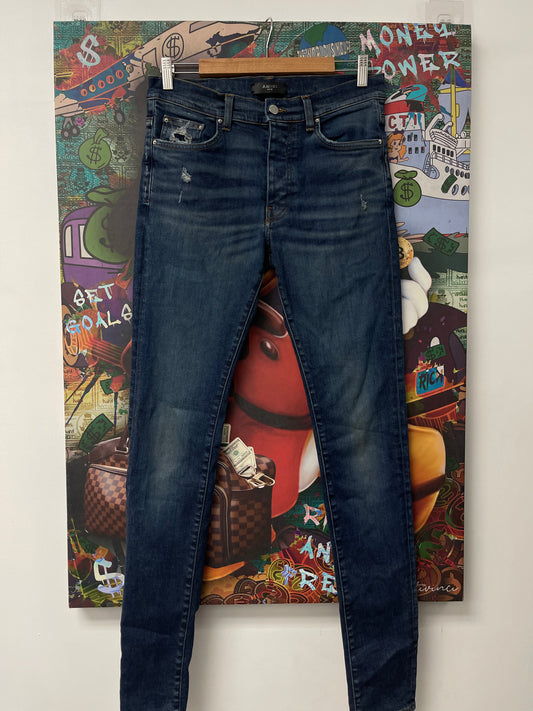Amiri Dark Wash Thrasher Jeans  Used