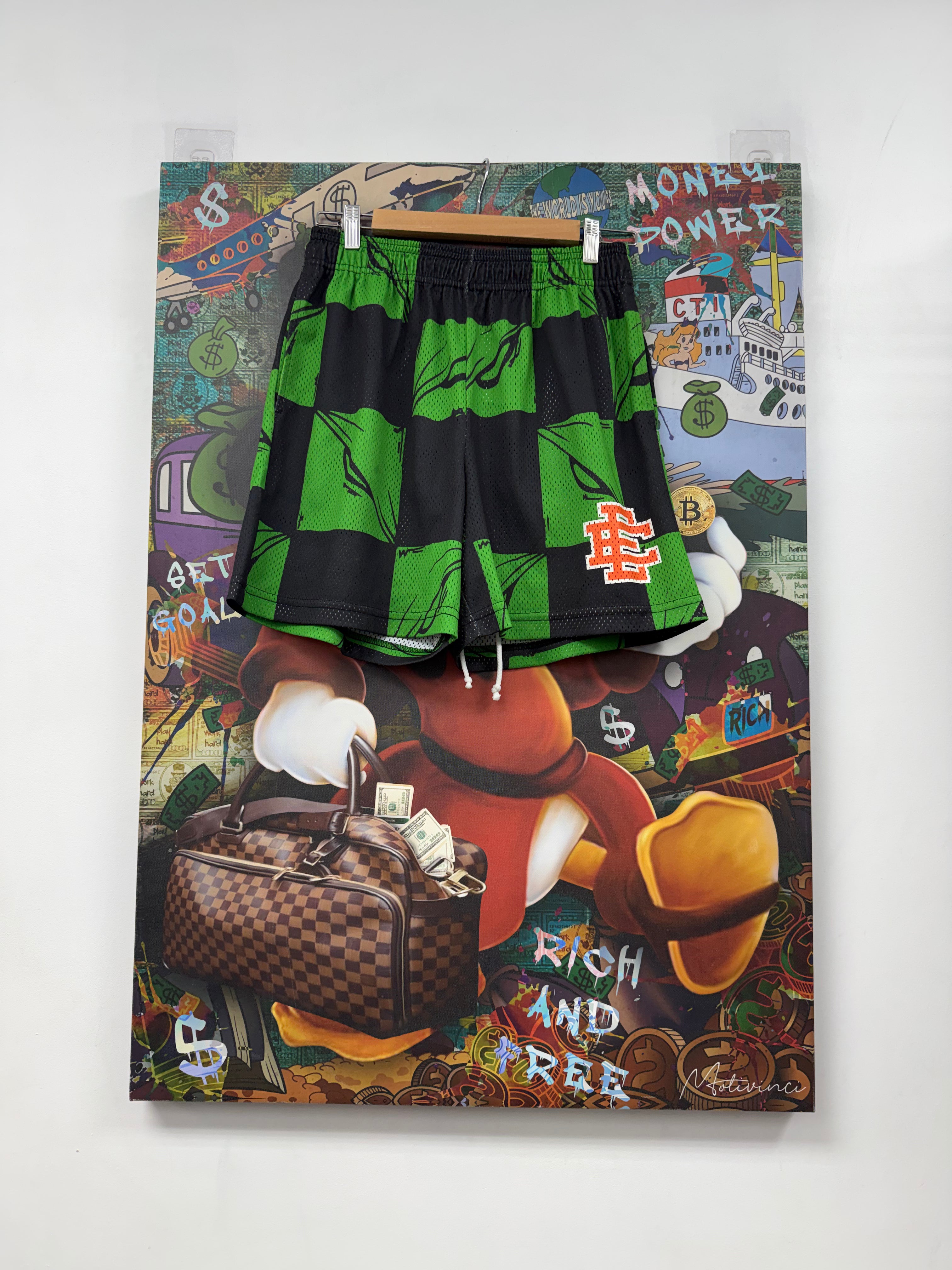 Eric Emanuel Matty Boy Green Orange 99 Eyes Shorts