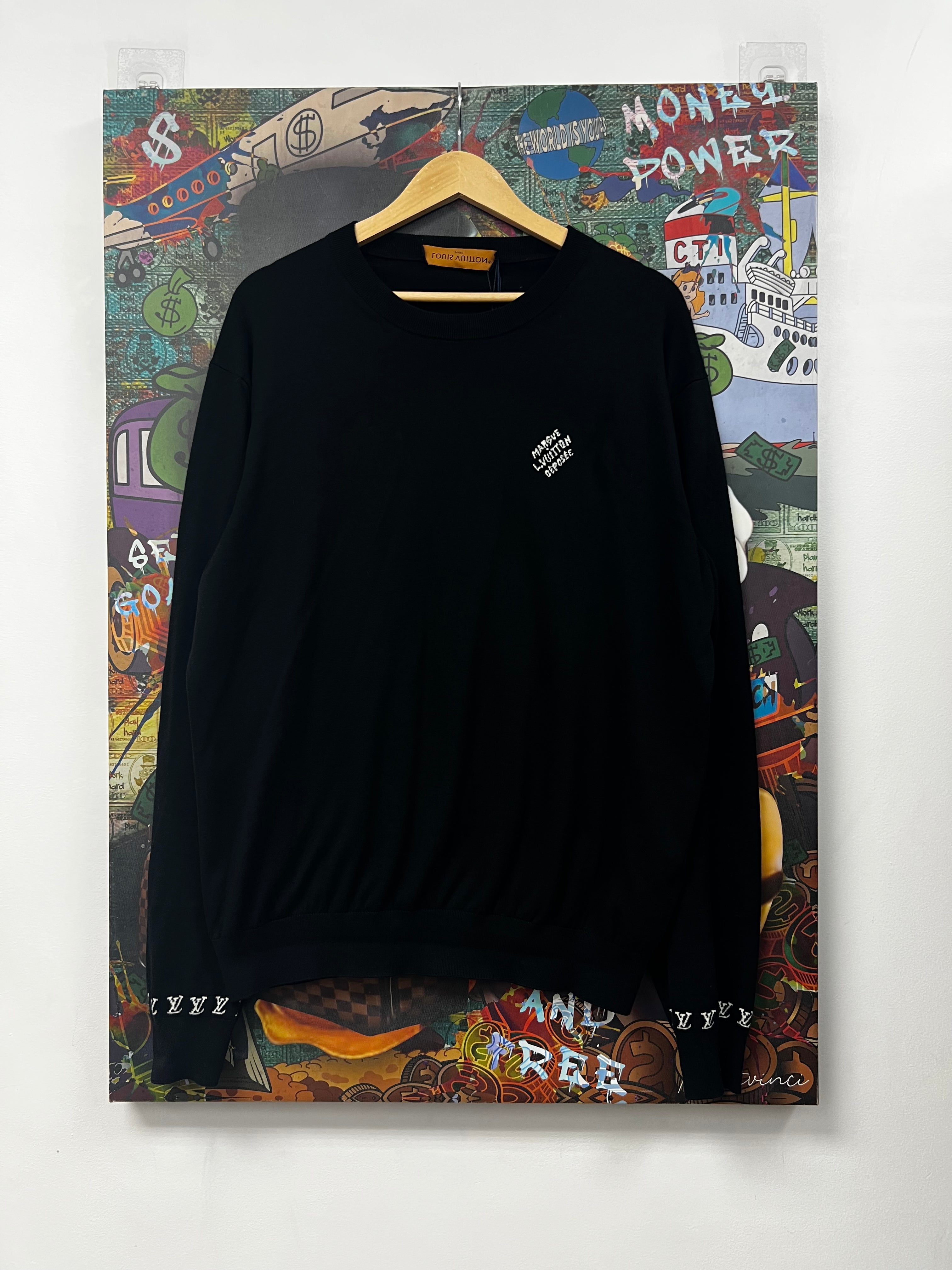 Louis Vuitton Black Marque Long Sleeve