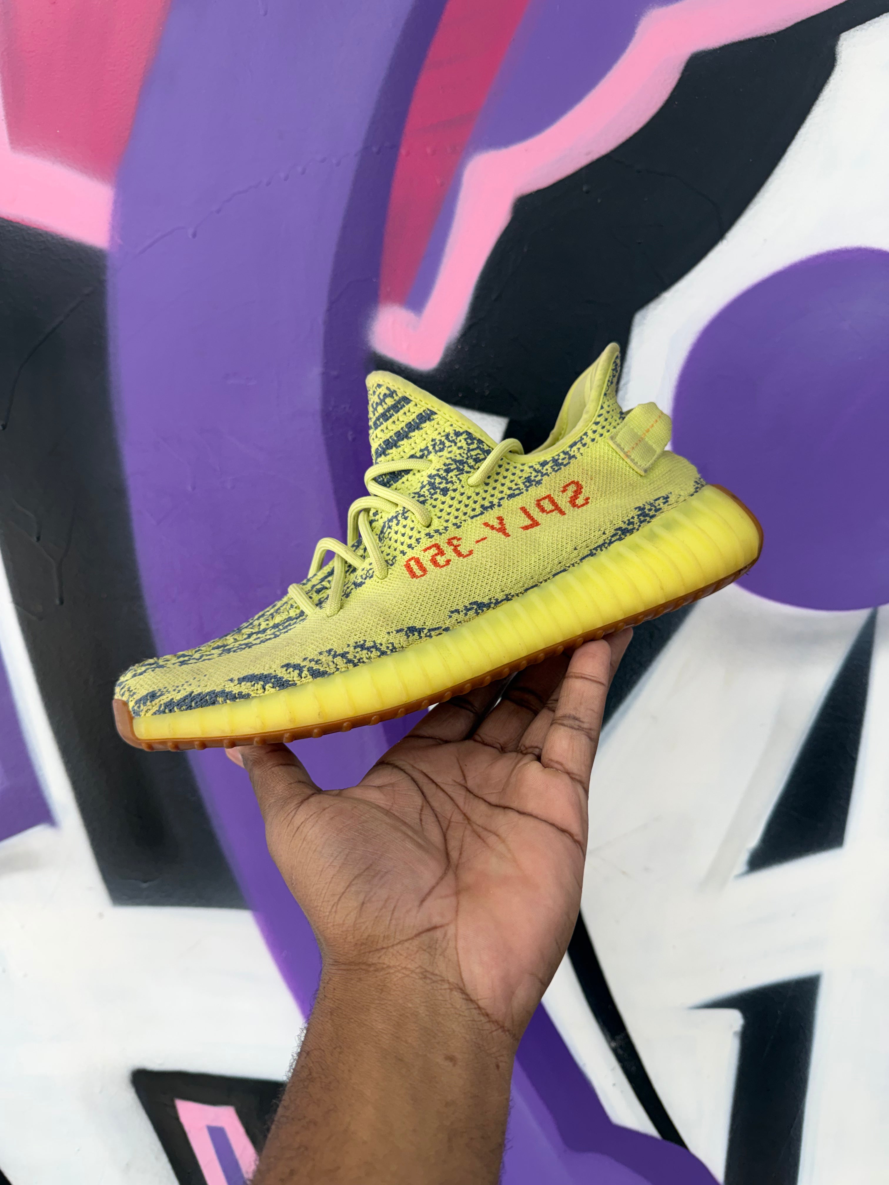 YZY 350 Semi Frozen Yellow Sneakers