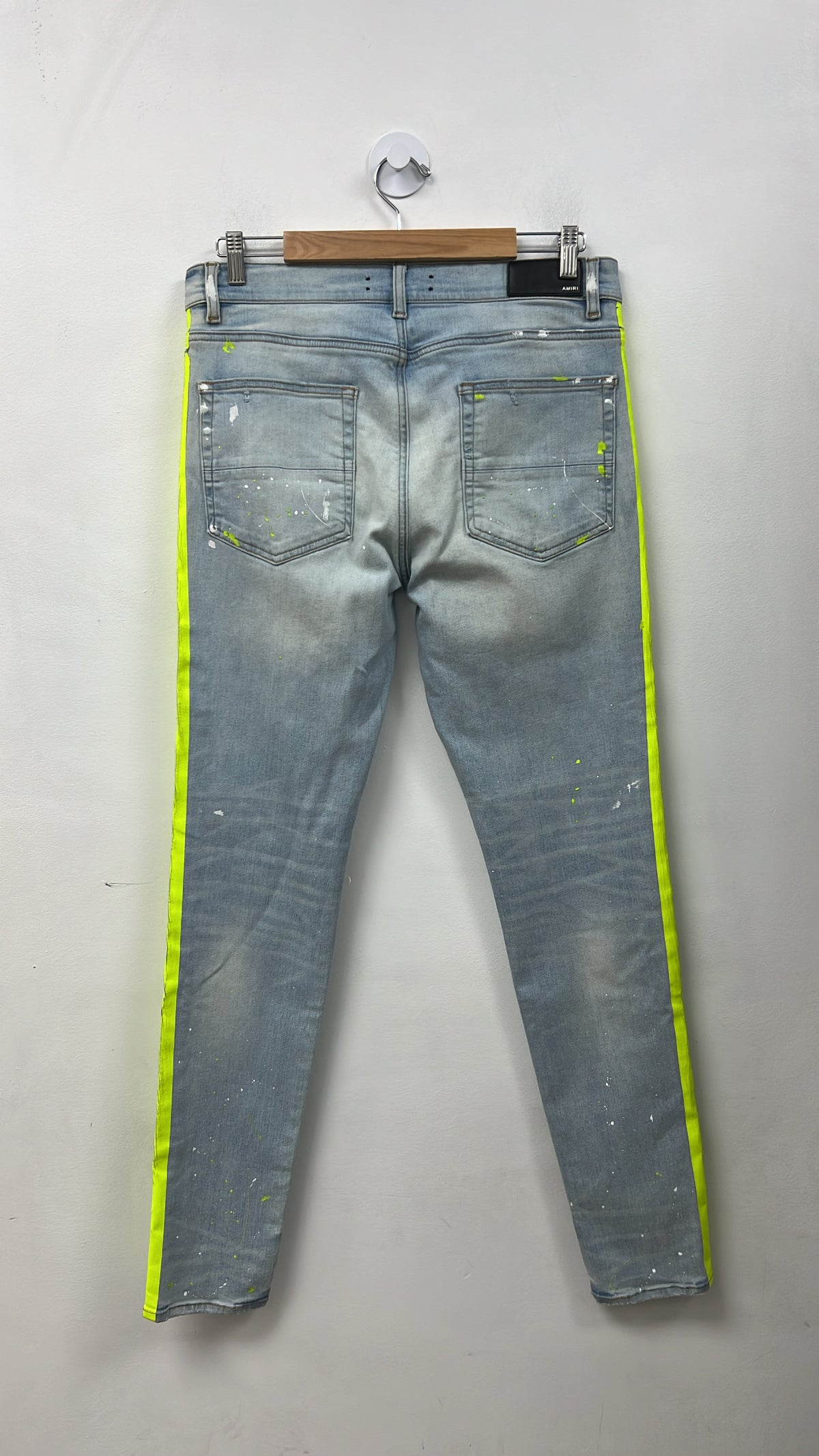 Amiri Light Wash Neon Stripe Jeans