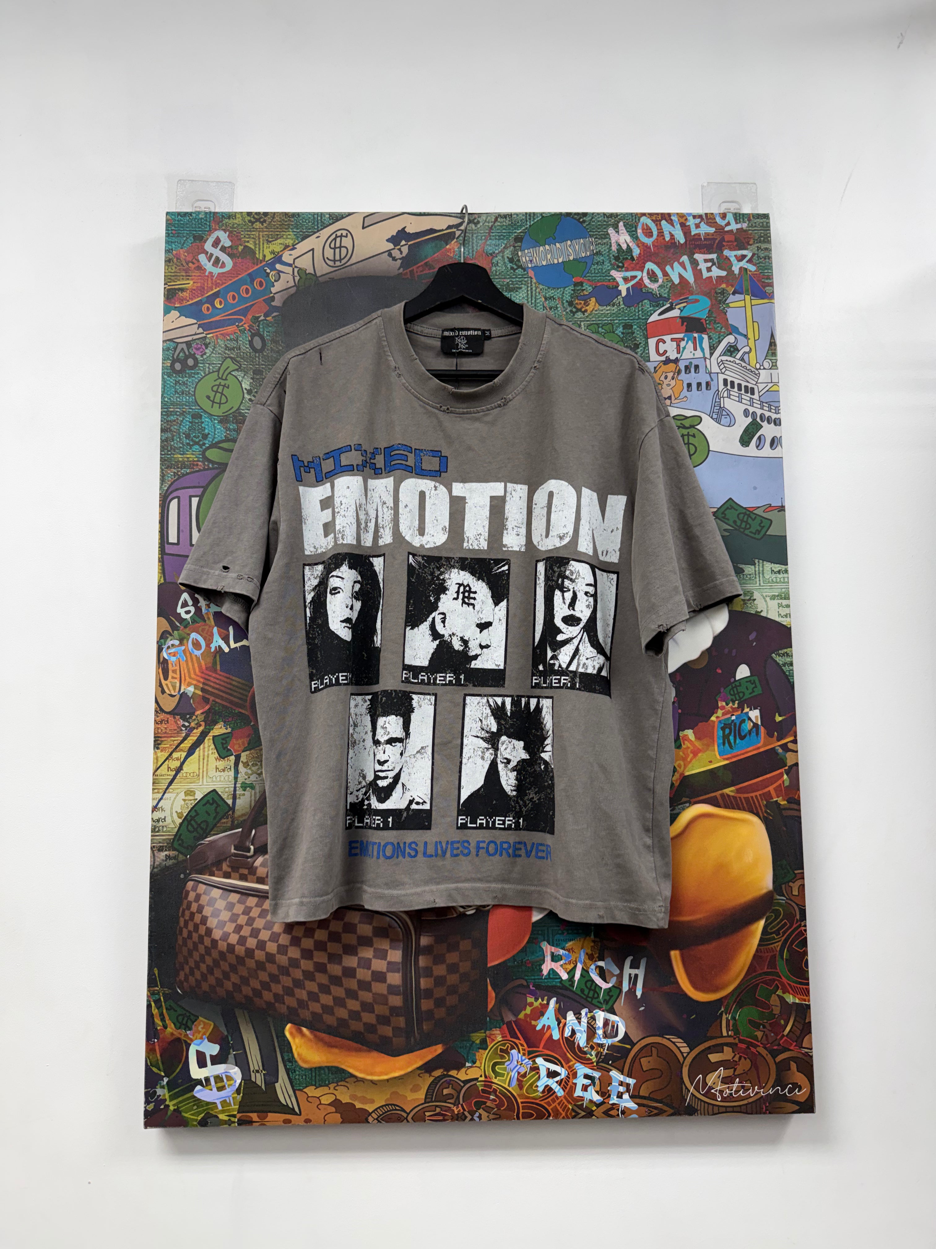 Mixed Emotion Grey Gallery Tee