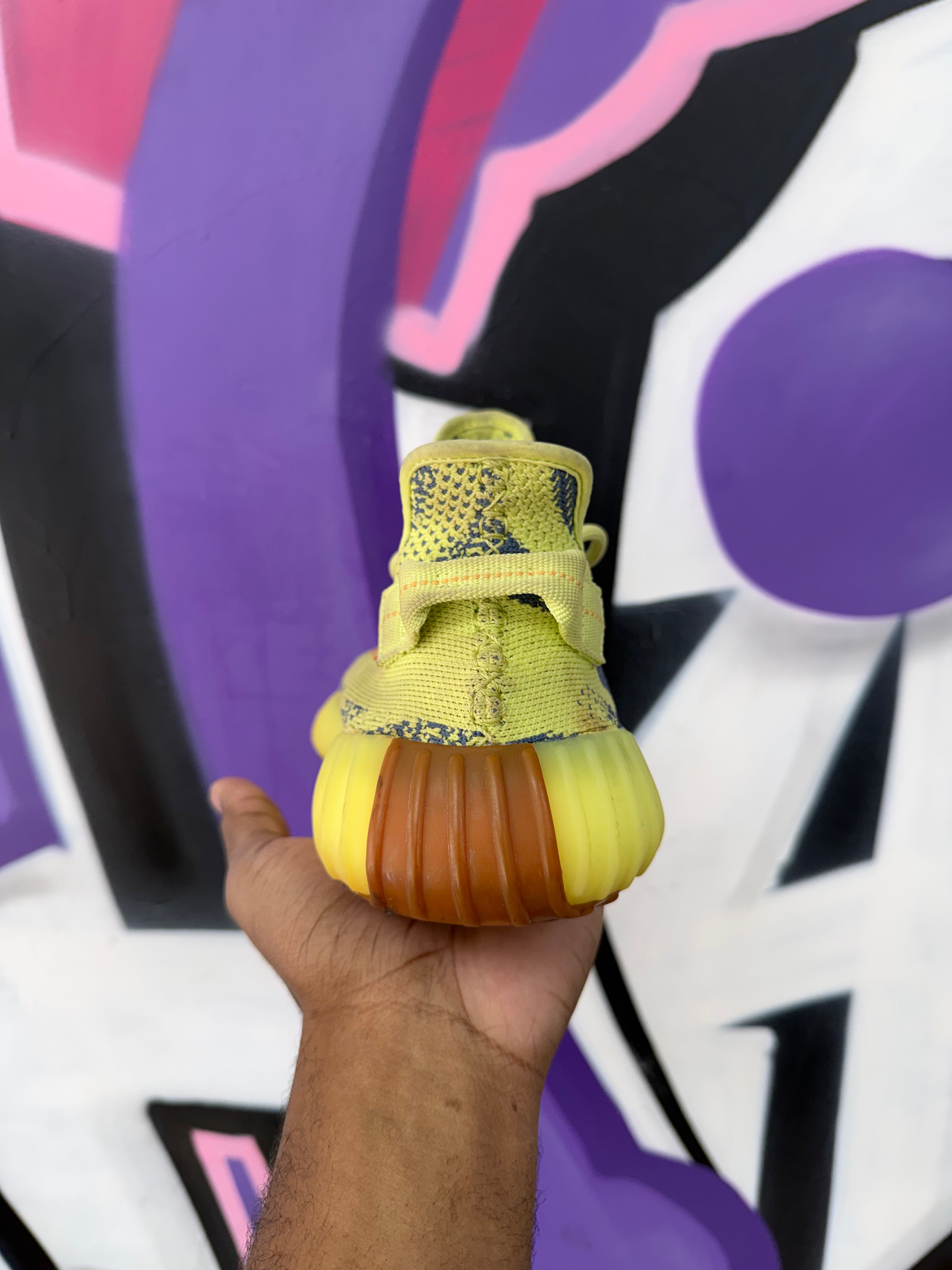 YZY 350 Semi Frozen Yellow Sneakers