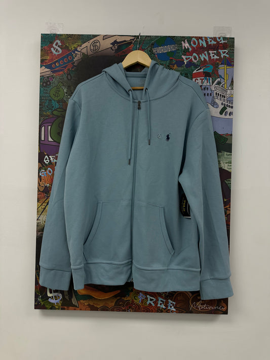 Polo Zip Up Baby Blue New XL With Tags