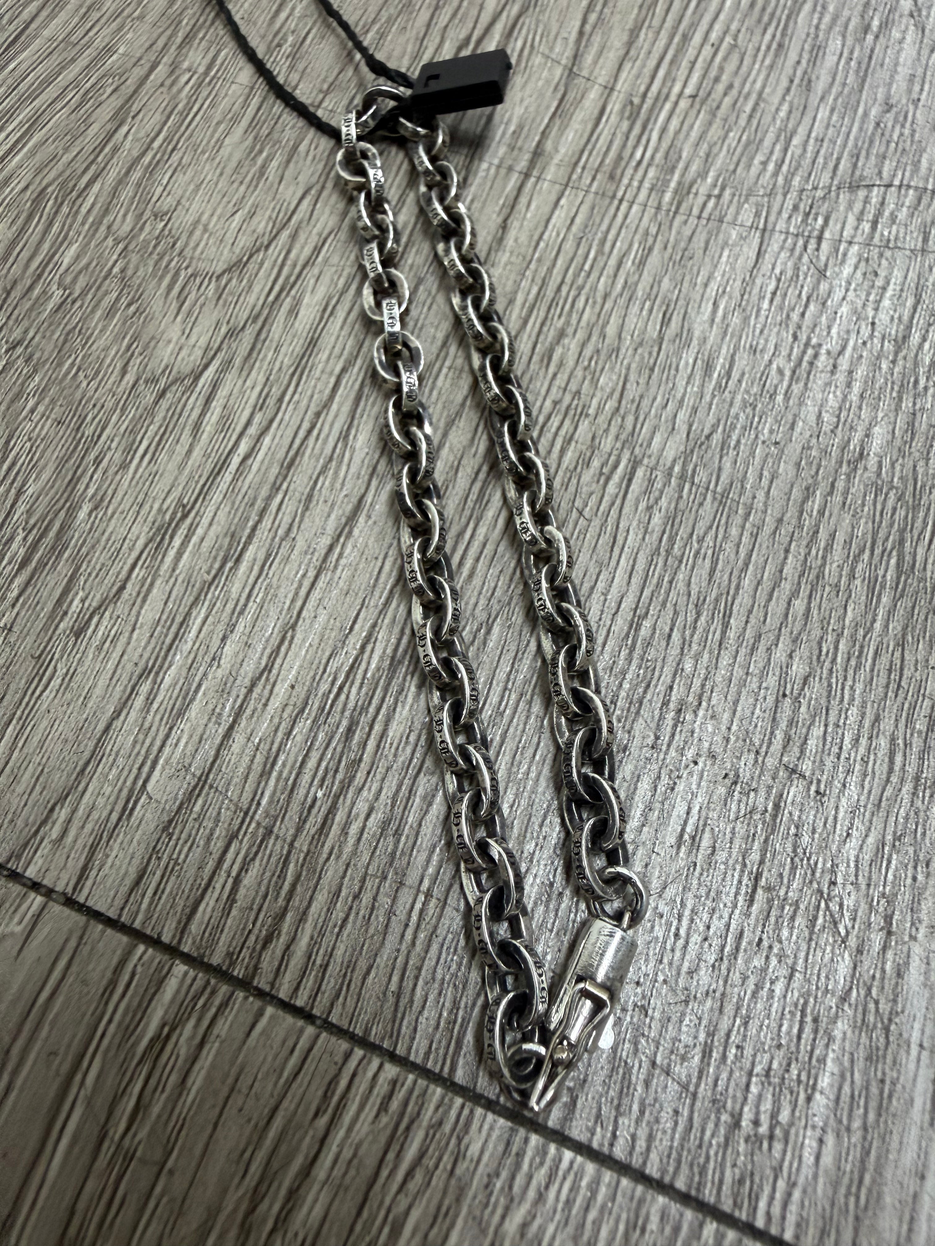 Chrome Hearts Silver Paper Chain Link Bracelet