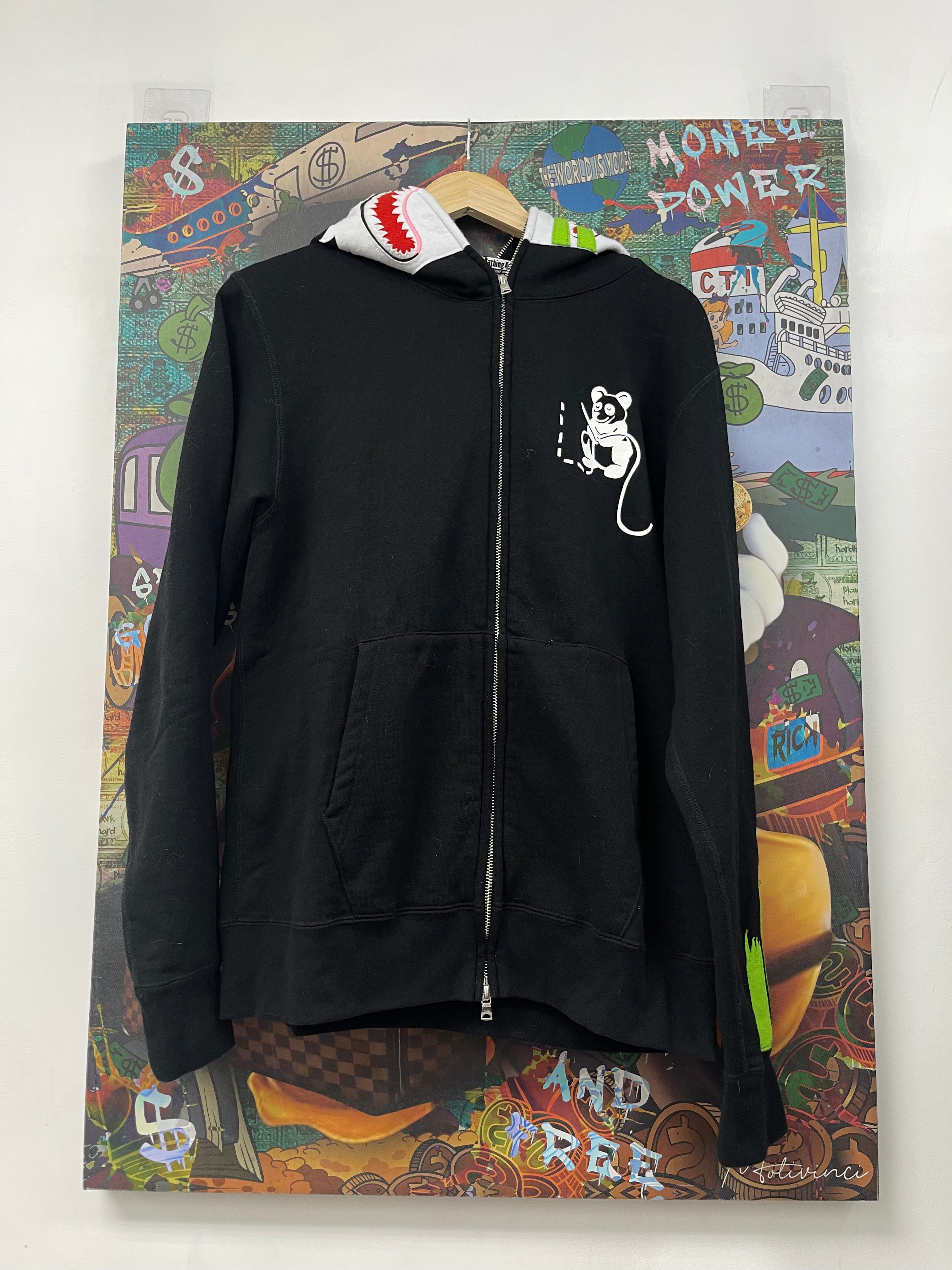 BAPE Black White Panda Zip Up Hoodie