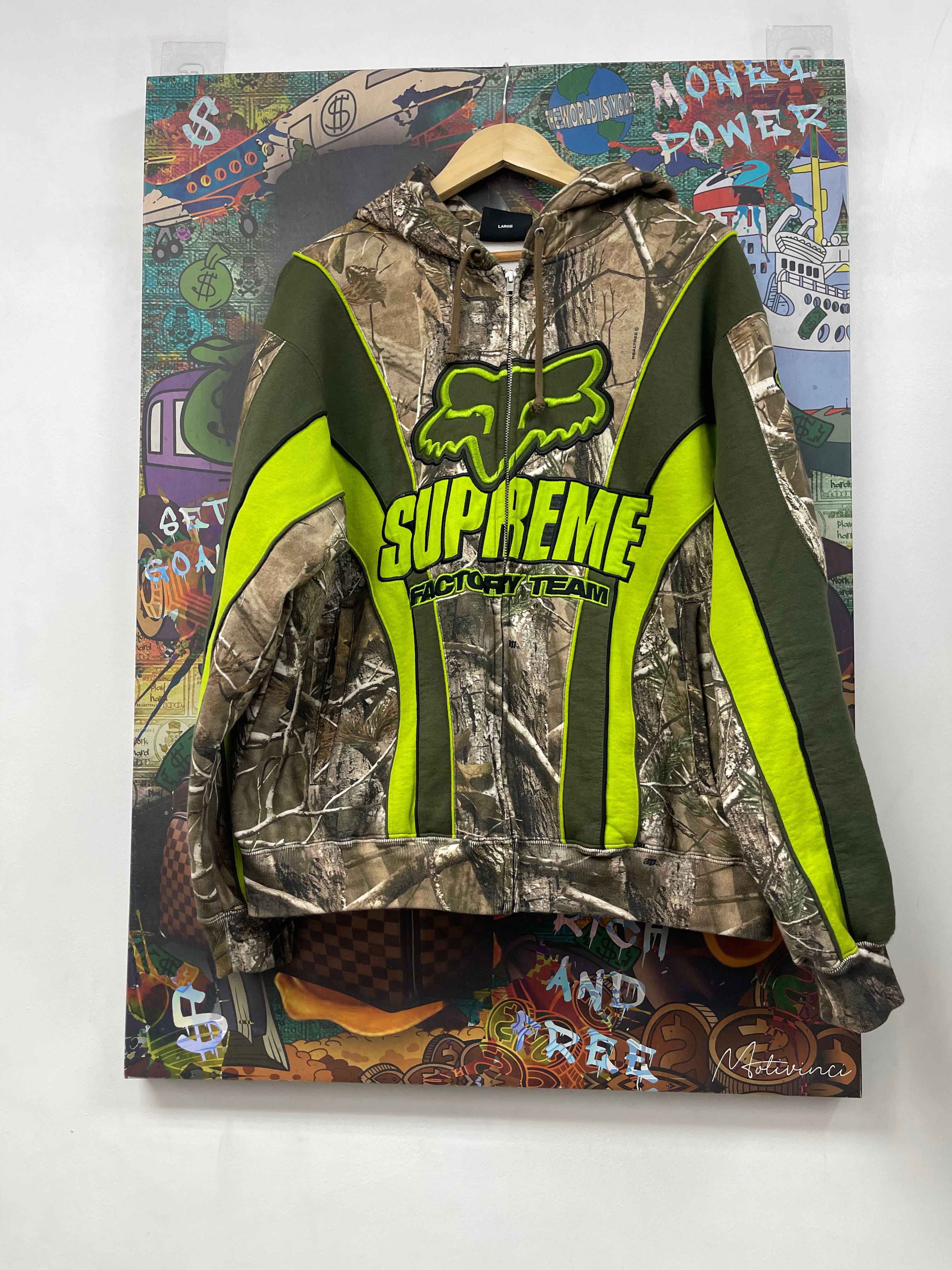 Supreme x FOX Real Tree Camo Neon Zip Up Hoodie