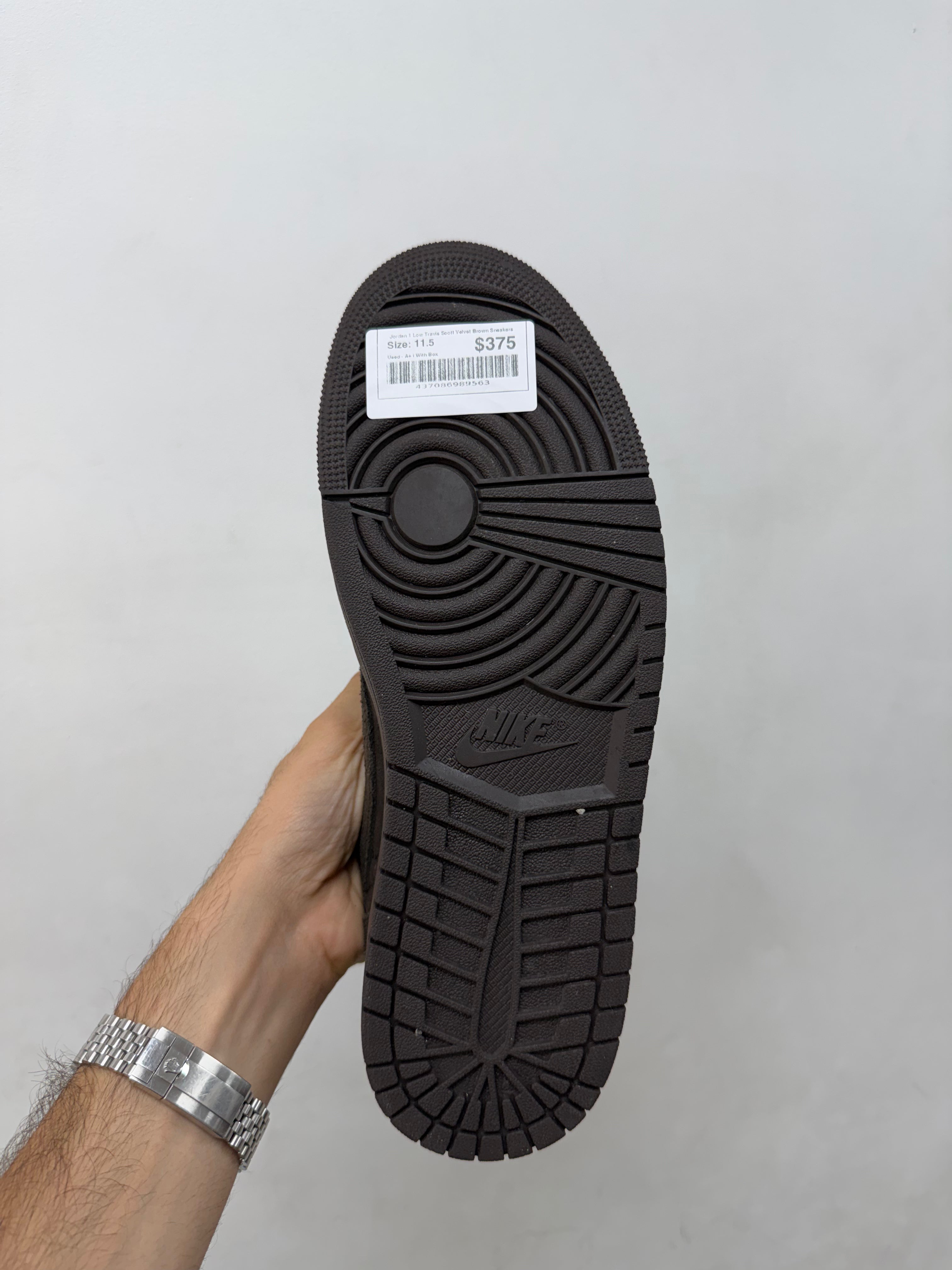 Jordan 1 Low Travis Scott Velvet Brown Sneakers