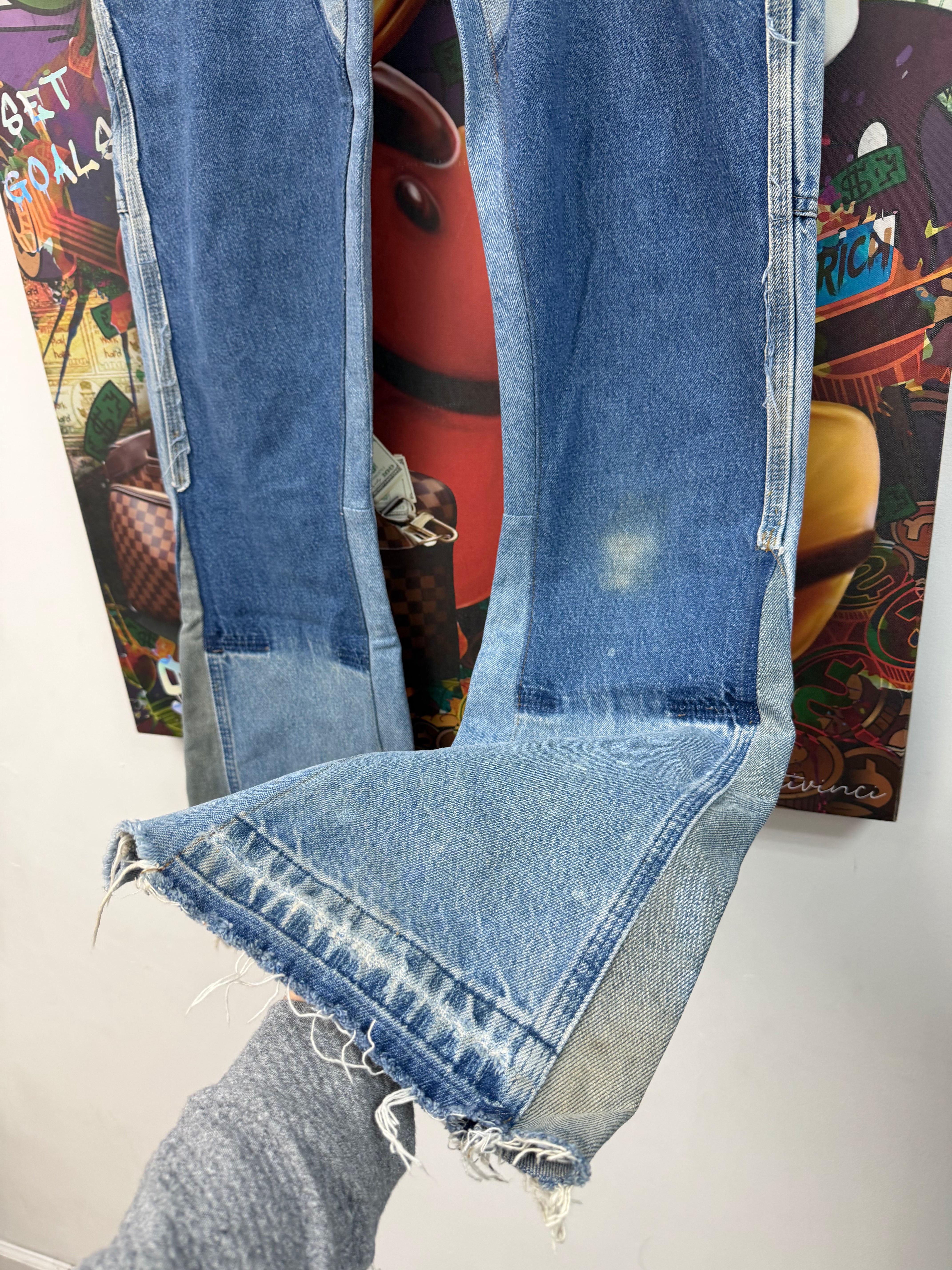 Gallery Dept Light Wash Carhartt Splatter Jeans