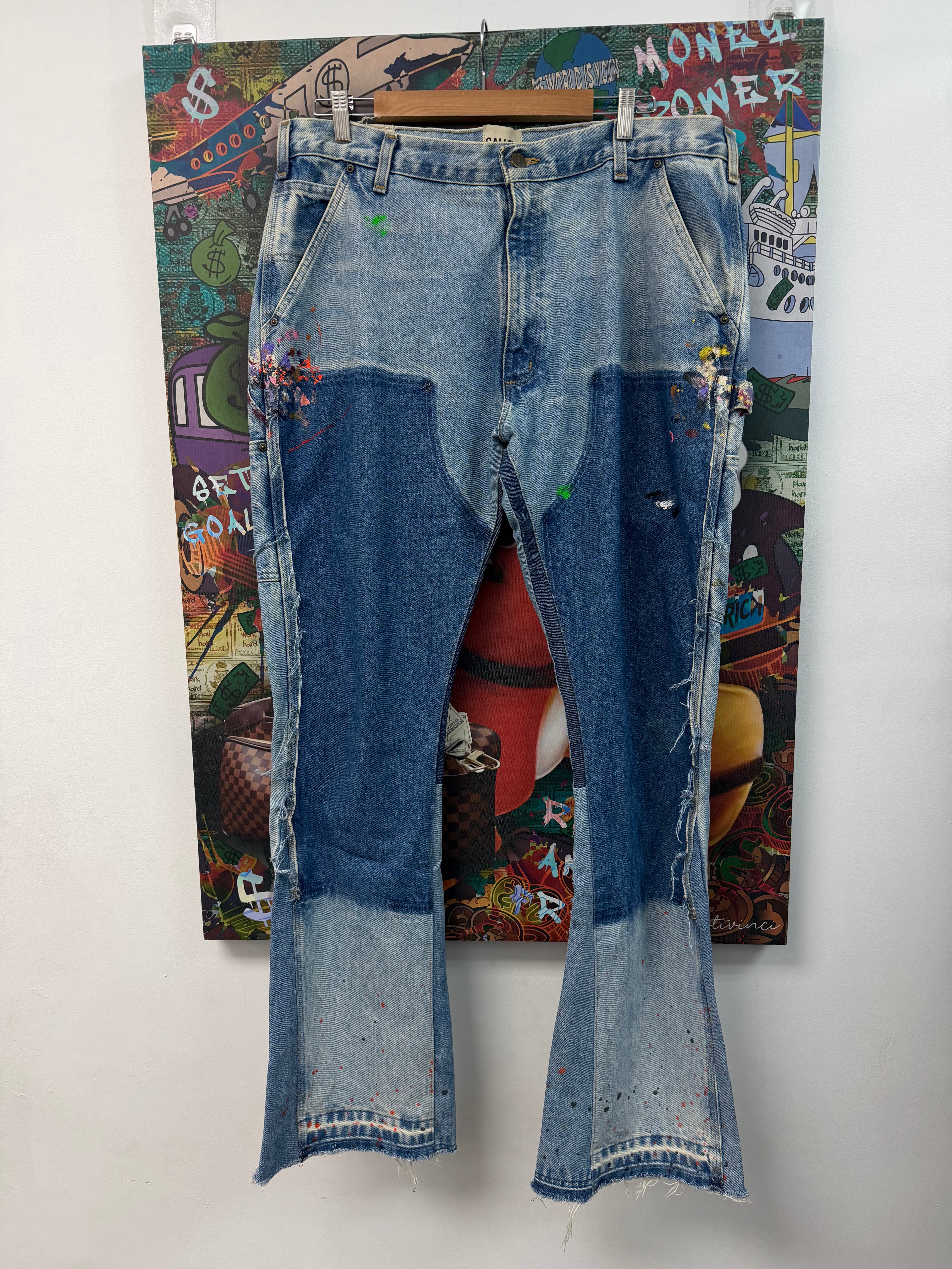 Gallery Dept Light Wash Carhartt Splatter Jeans