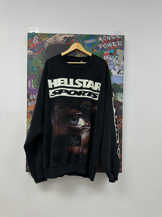 Hellstar Sports Distressed Crewneck New XXL In Plastic