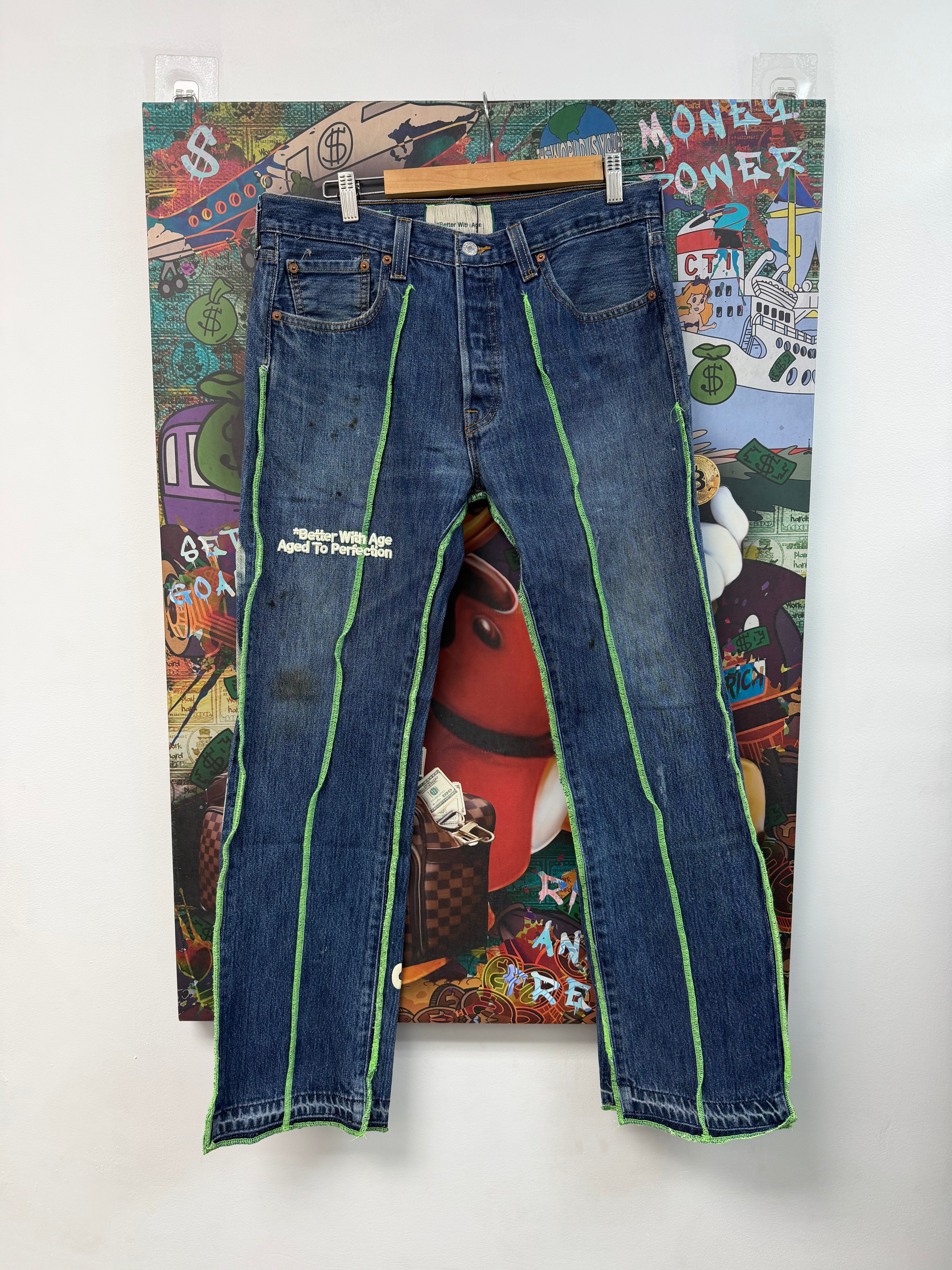 Better With Age Dark Wash Splatter Jeans