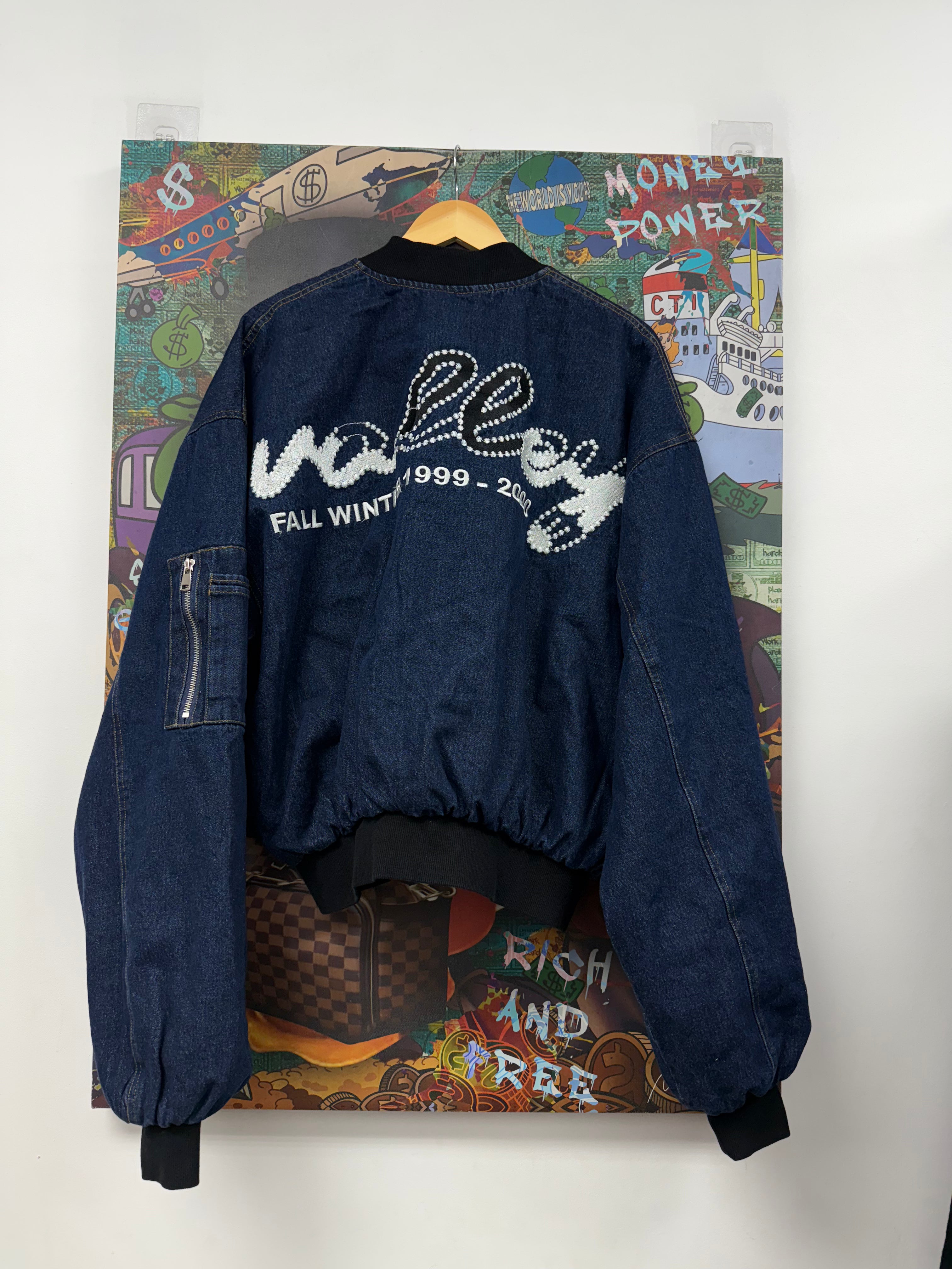 Vale Navy Raw 1999-2000 Bomber Jacket