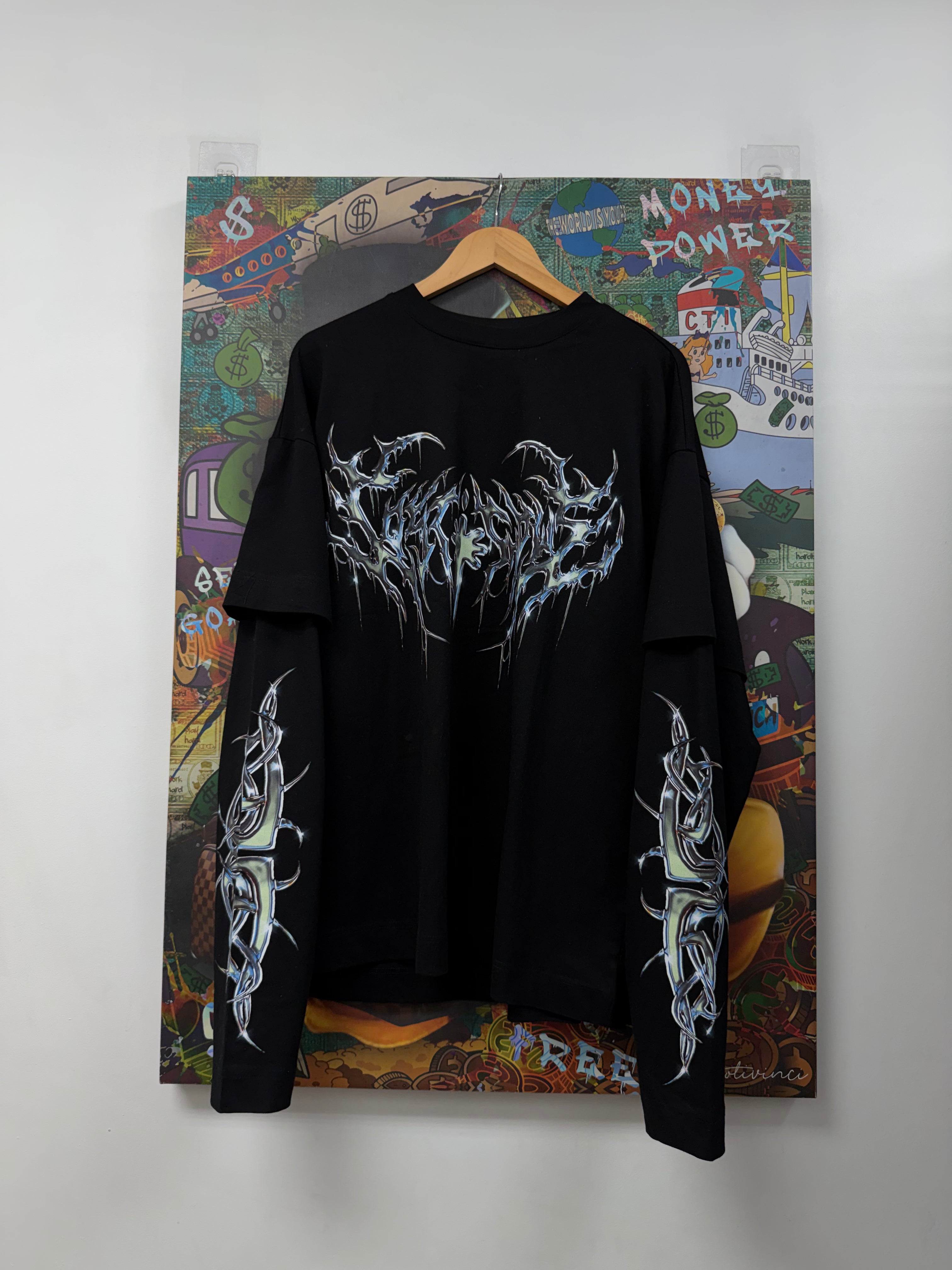 LOST SHDWS Black Chrome Double Layered Long Sleeve
