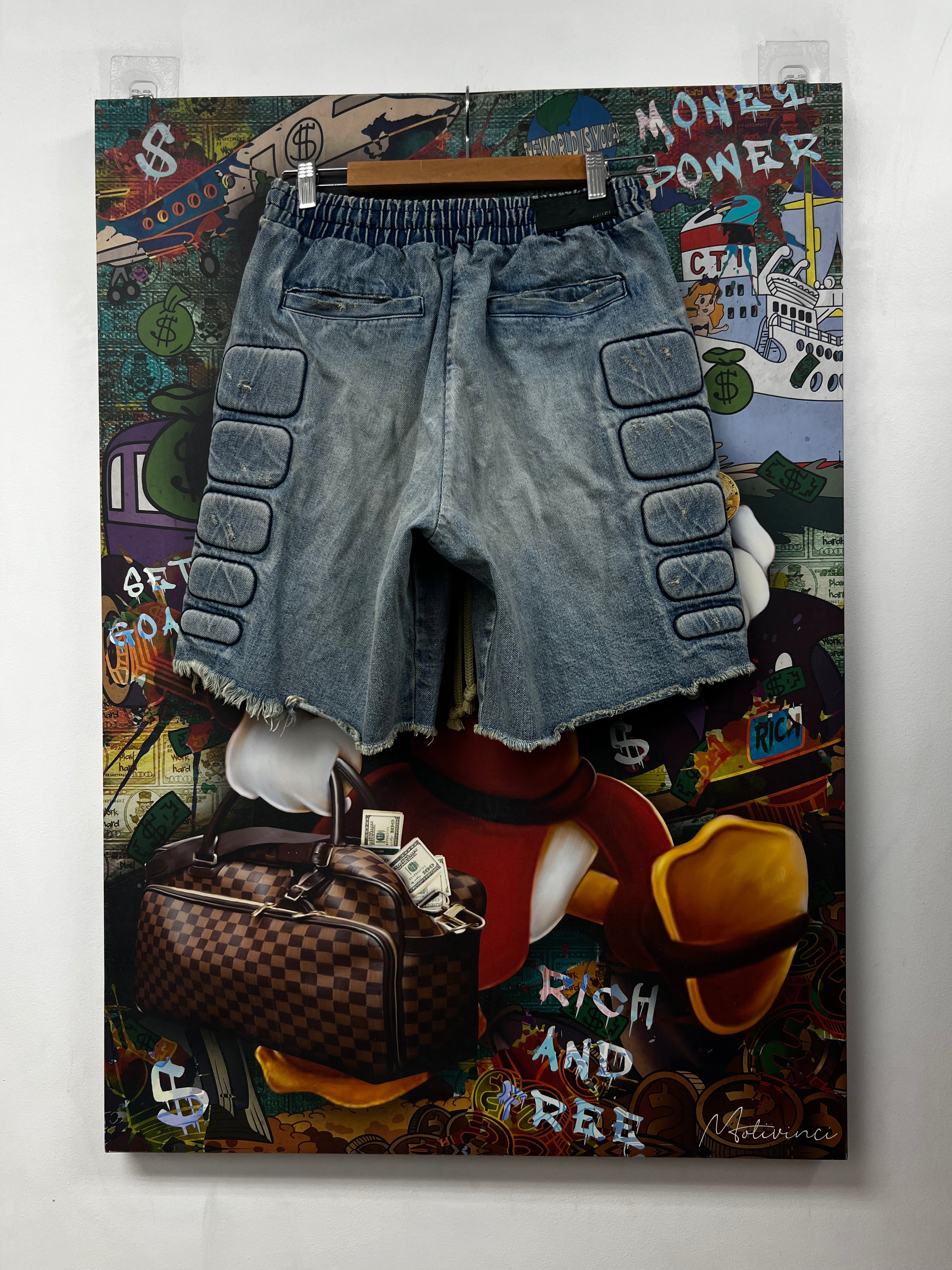 Satoshi Nakamoto Amiri Jean Padded Shorts
