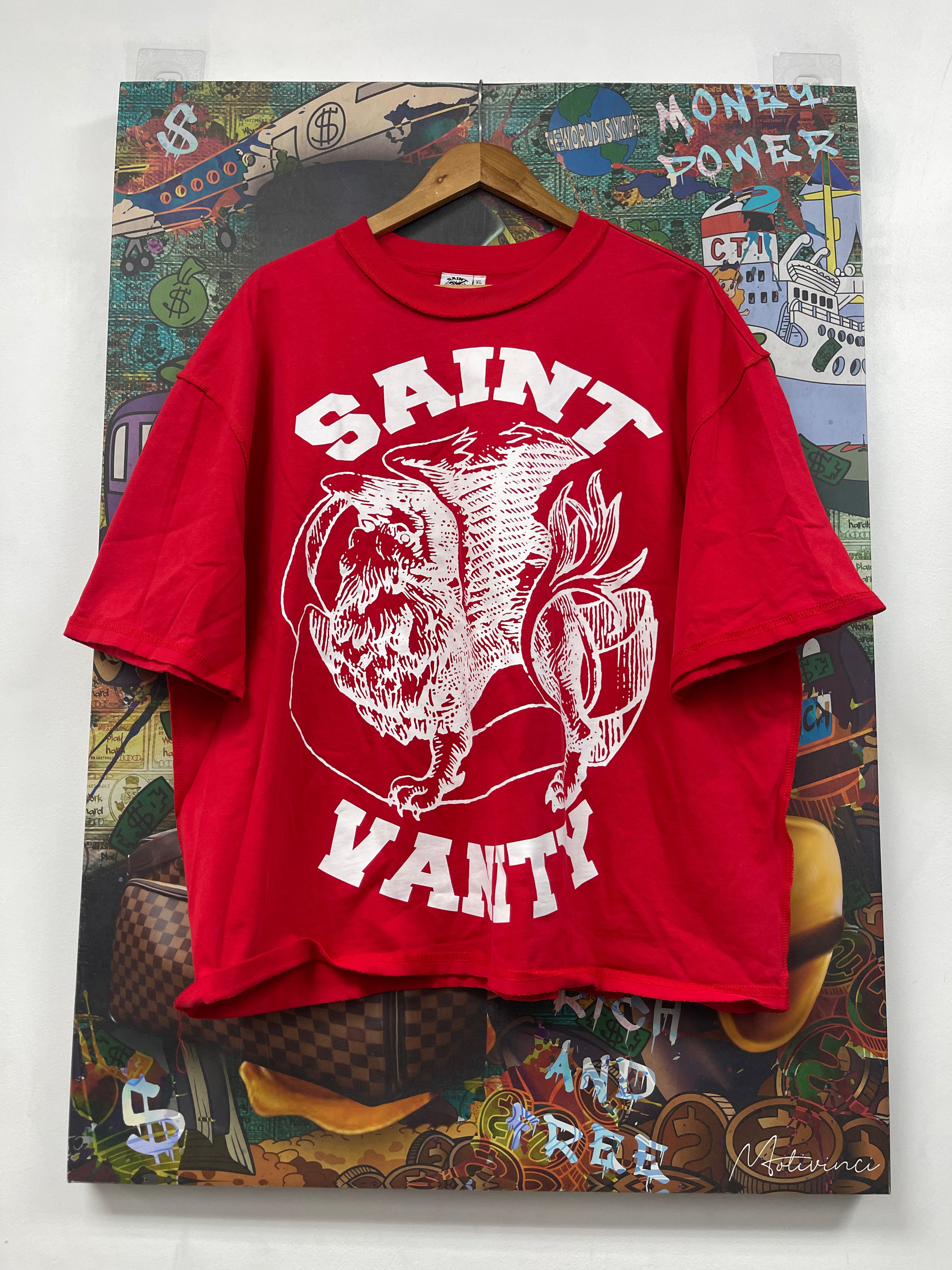 Saint Vanity Red White Griffin Tee