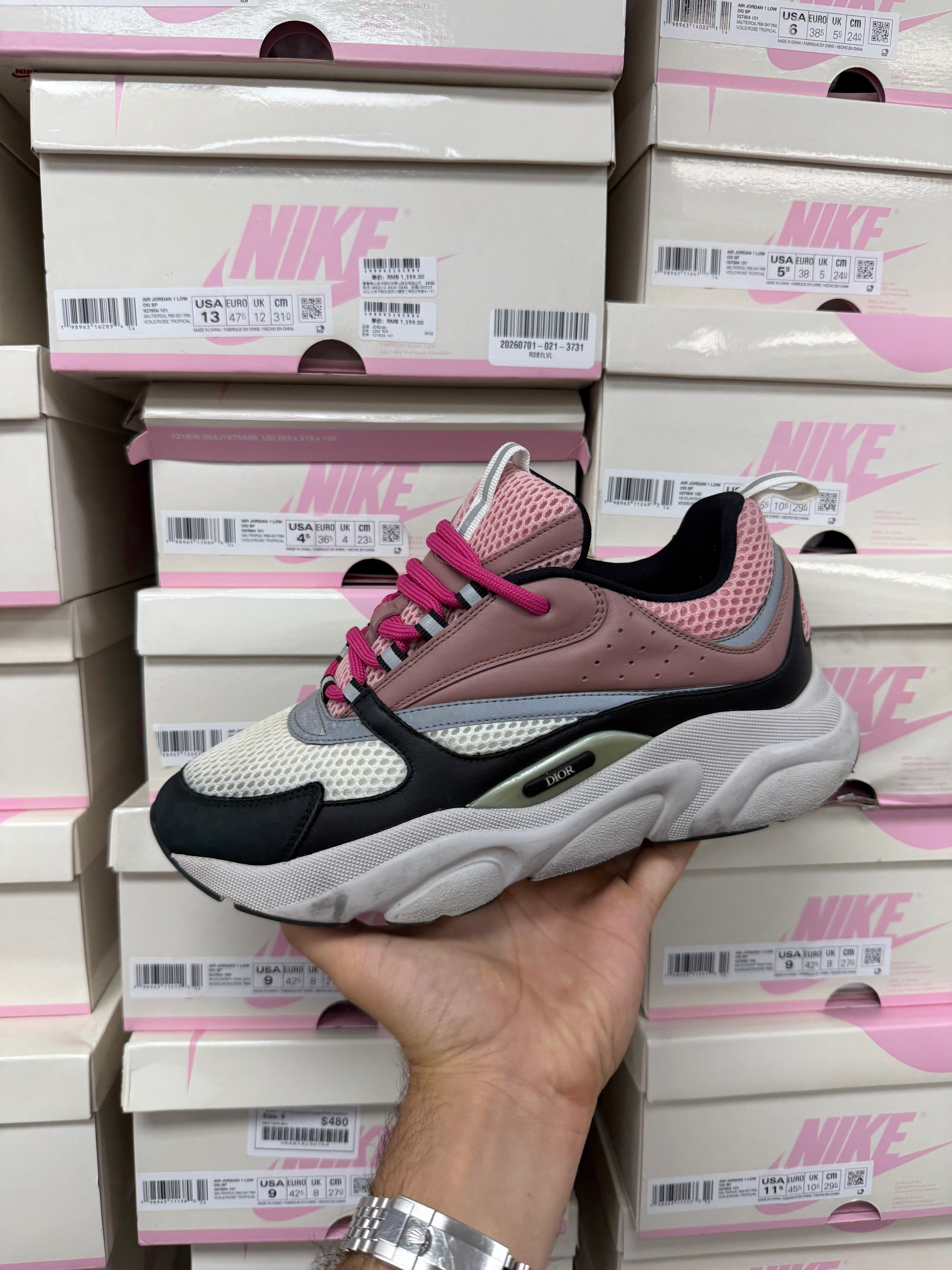 Dior B22 Triple Pink Sneakers