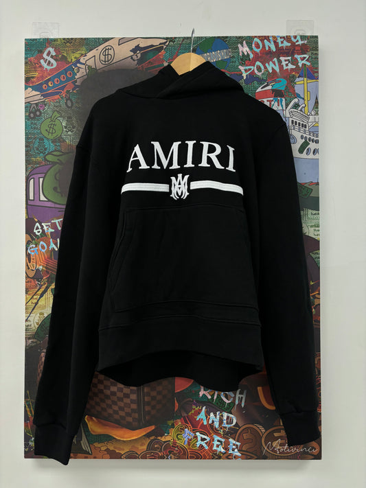 Amiri Hoodie MA Bar Embroidery Black