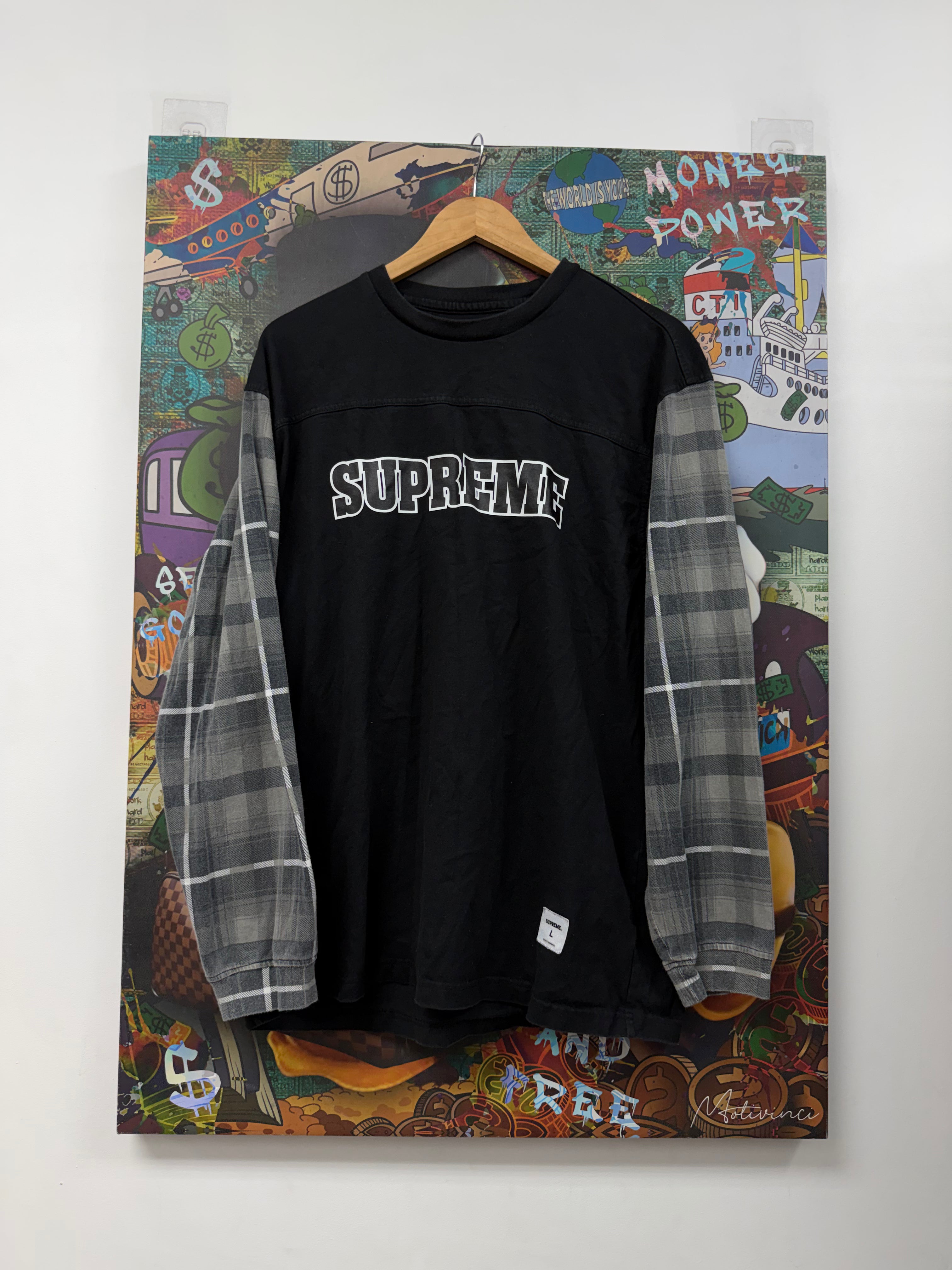 Supreme Black Hybrid Flannel Long Sleeve