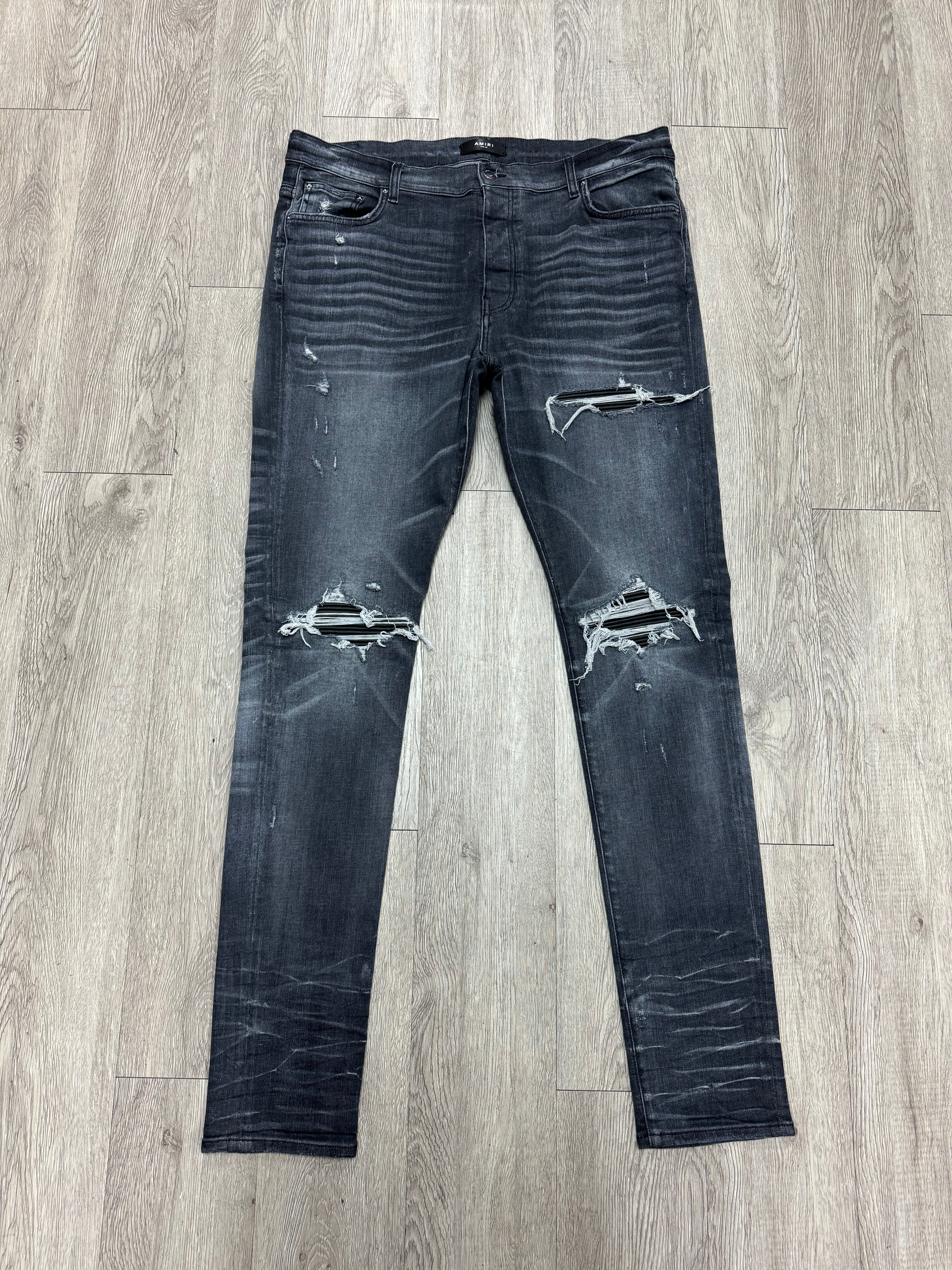 Amiri Grey Black Patch MX1 Jeans