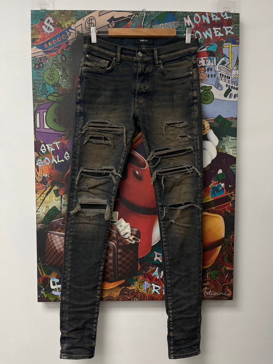 Amiri Rust Thrasher Patch Jeans Used