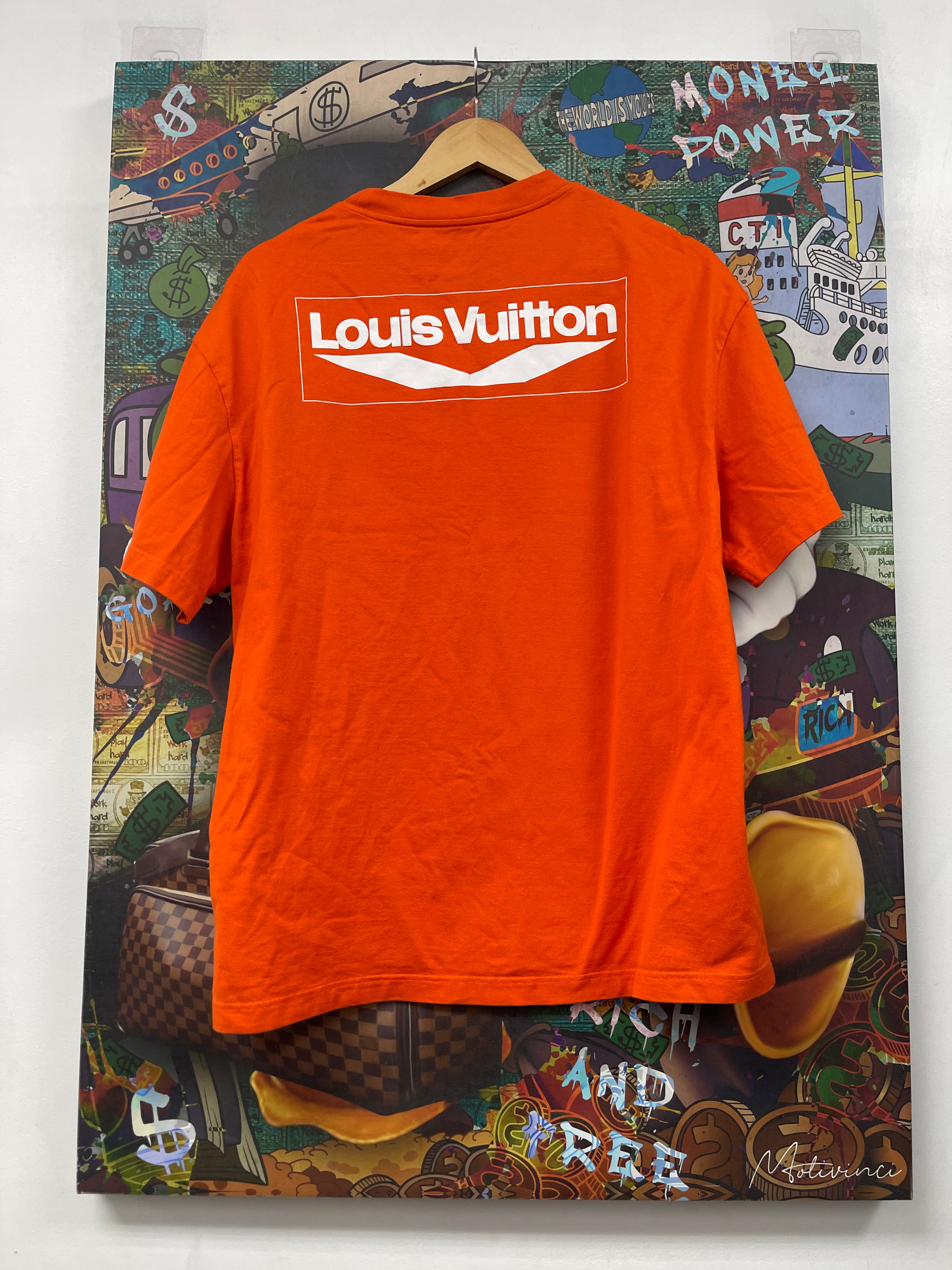 Louis Vuitton Orange White Distorted Tee