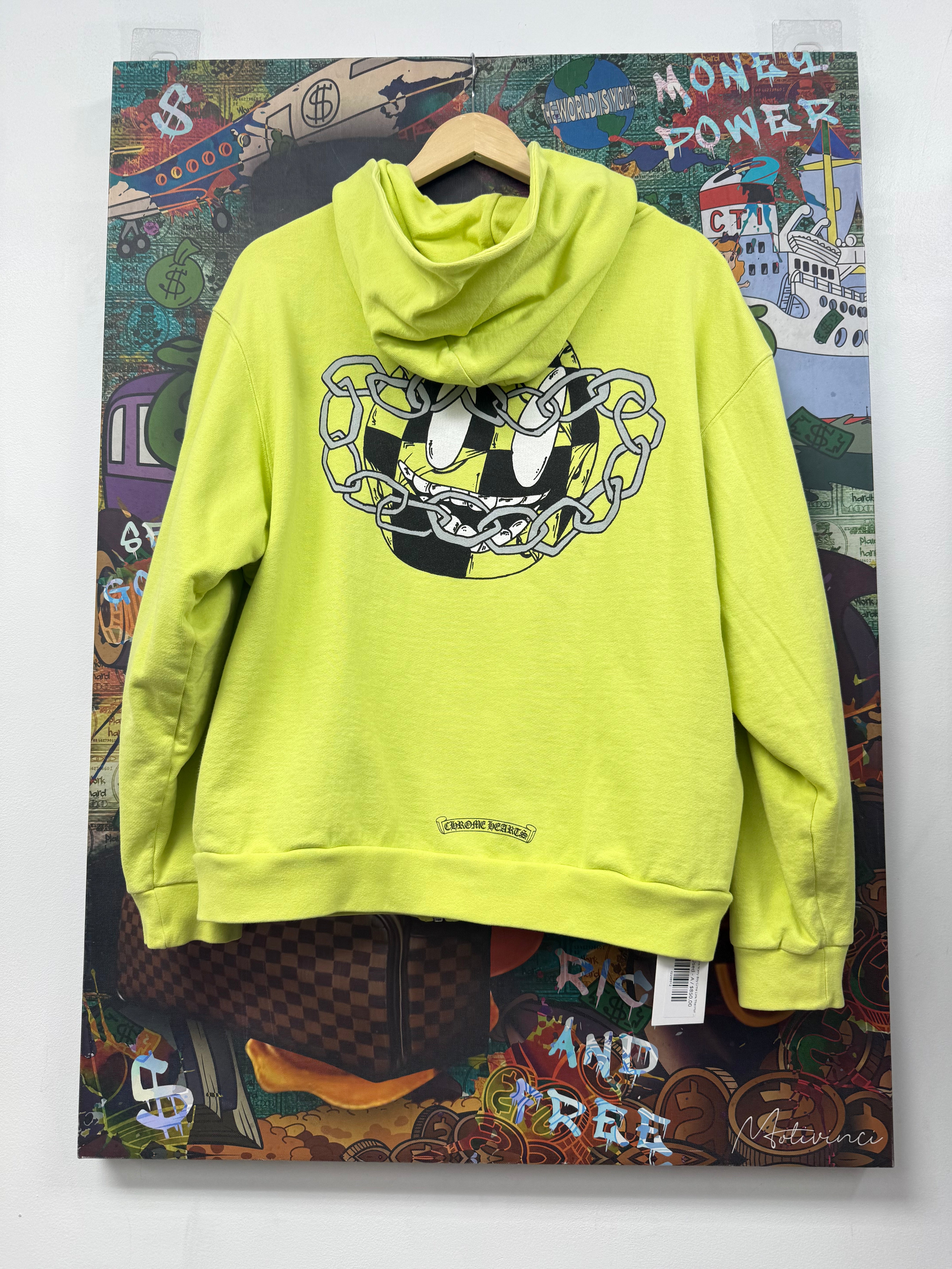 Chrome Hearts Matty Boy Lime Link Thermal Zip Up